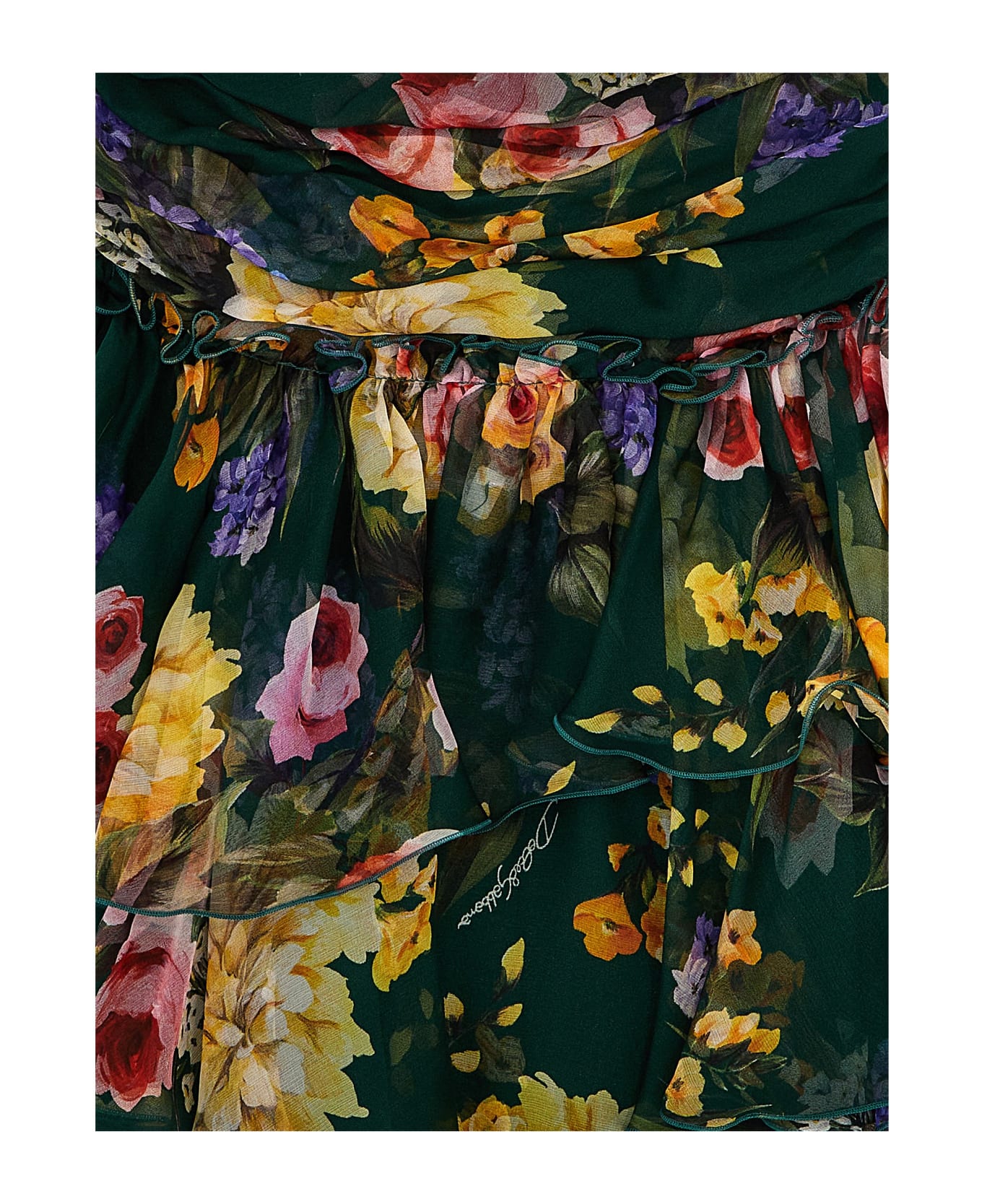 Dolce & Gabbana Floral Chiffon Skirt - Multicolor