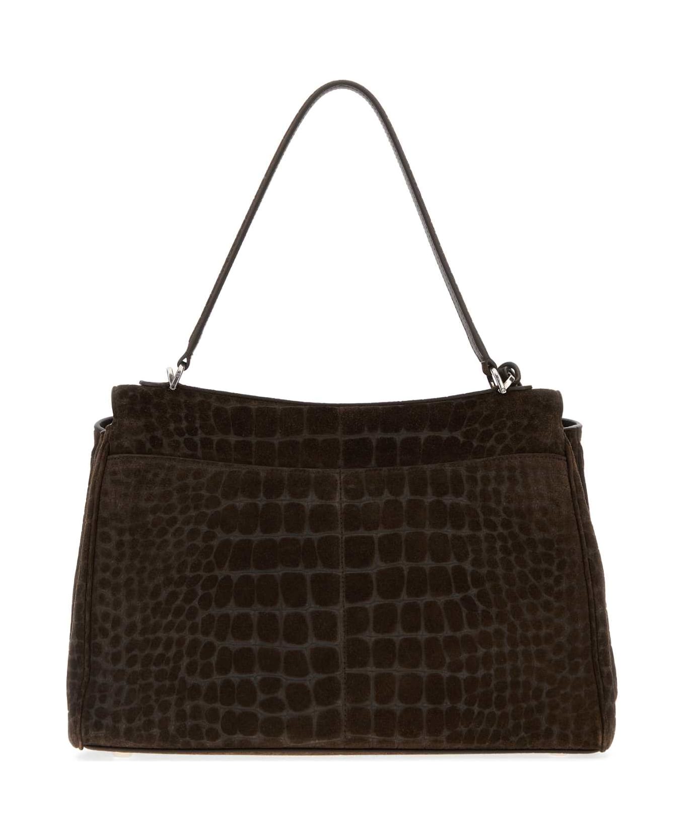 Balenciaga Brown Suede Rodeo Handbag - PIPER