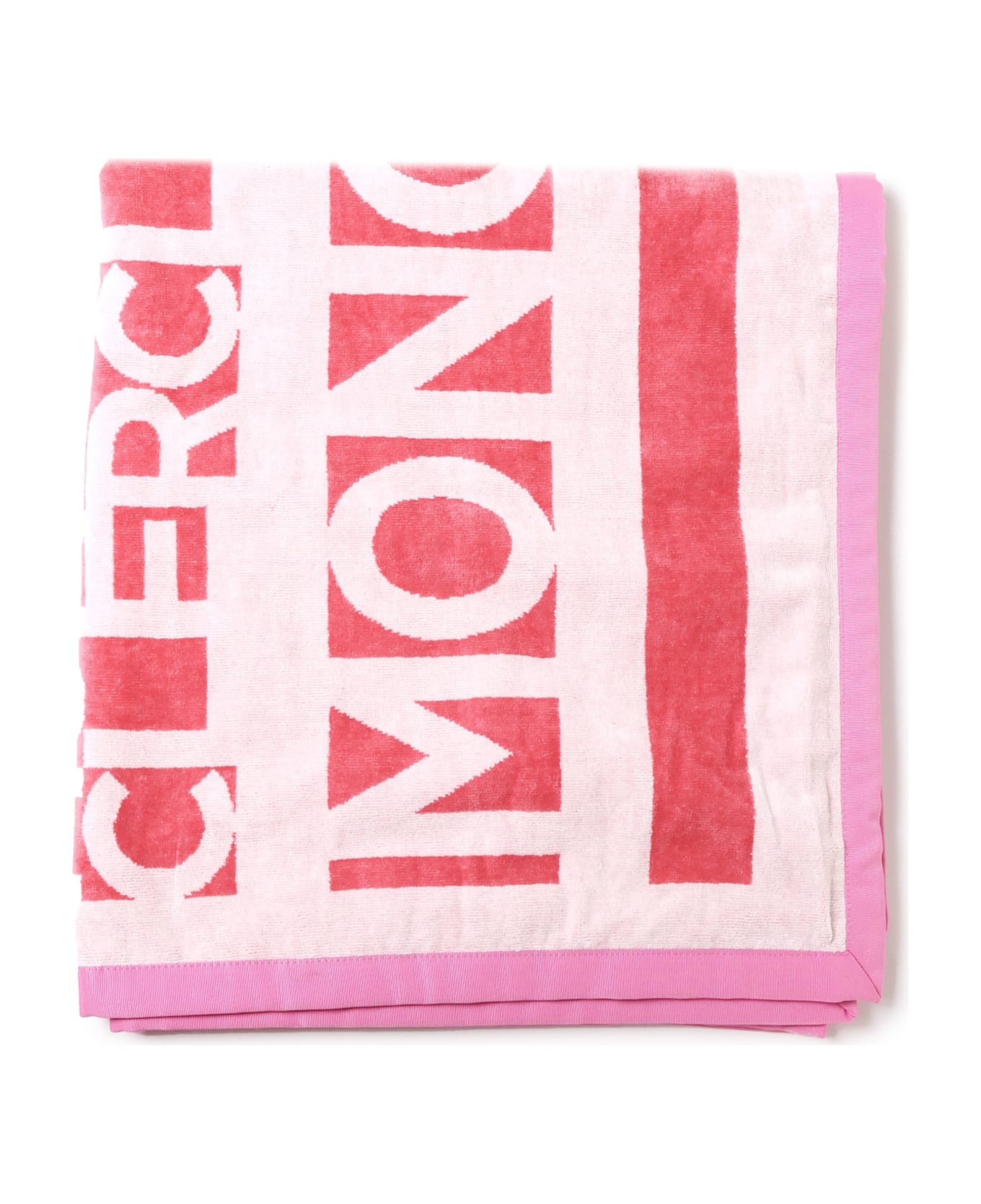 Moncler Beach Towel In Cotton - Multipink