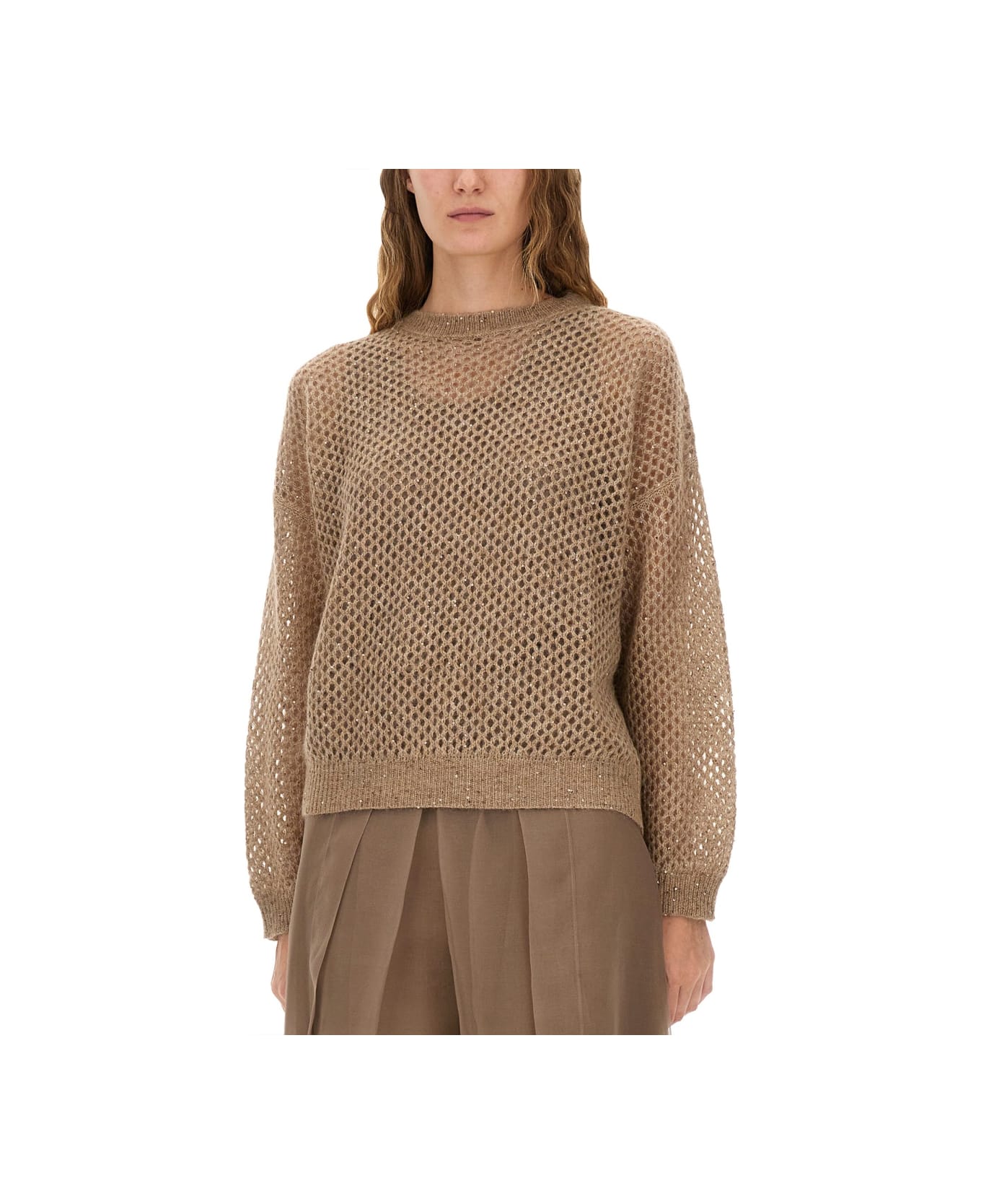 Brunello Cucinelli "dazzling" Jersey - BROWN