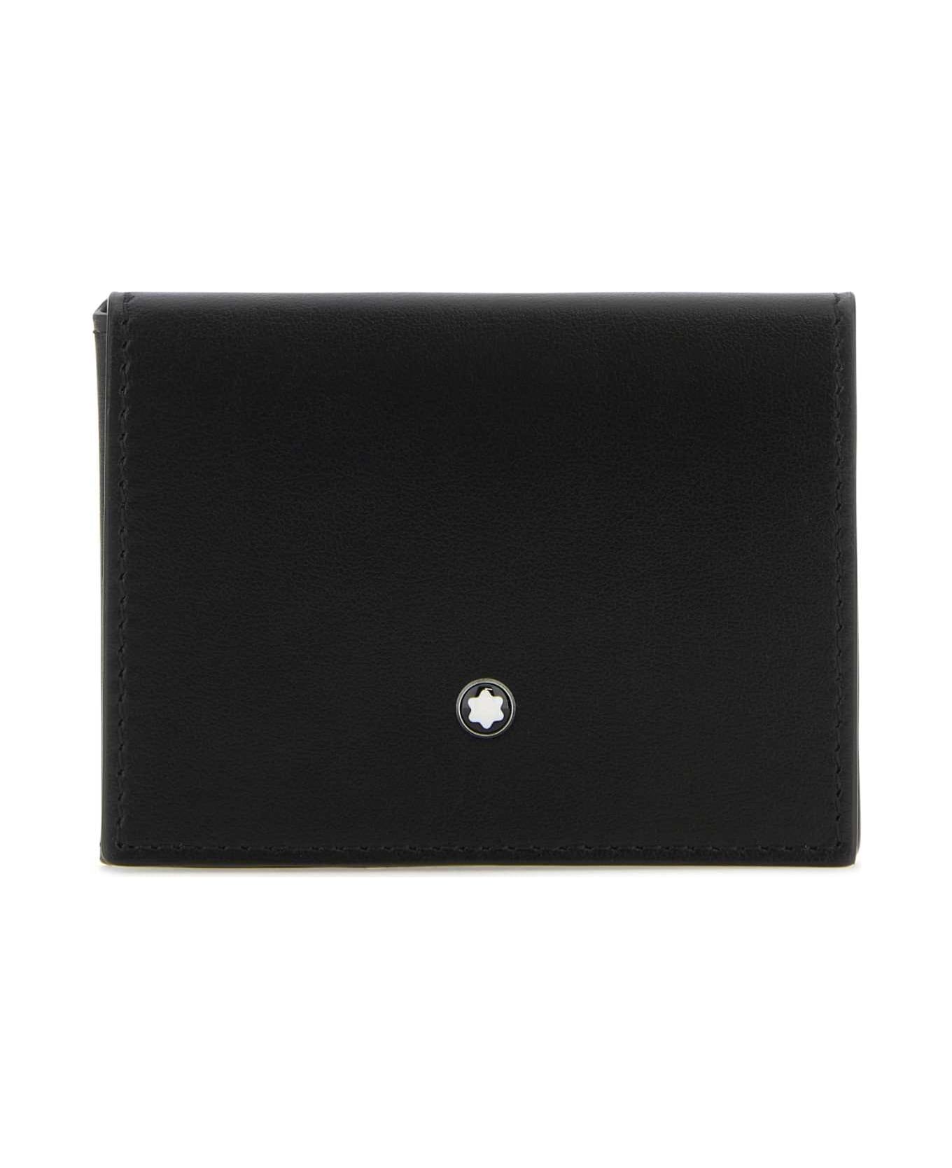 Montblanc Black Leather Card Holder - BLACK