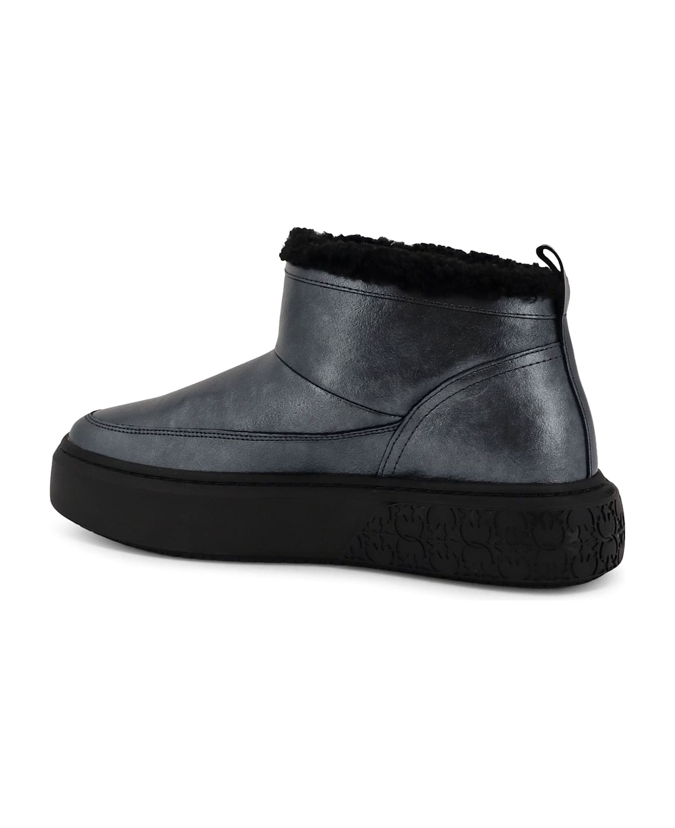 Pinko Yoko 22 Leather Ankle Boots - Black