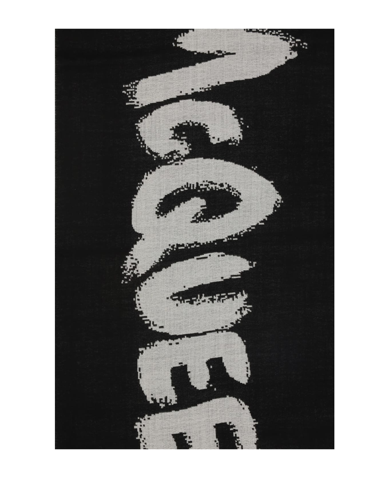 Alexander McQueen Oversize Logo Scarf - Black/ivory