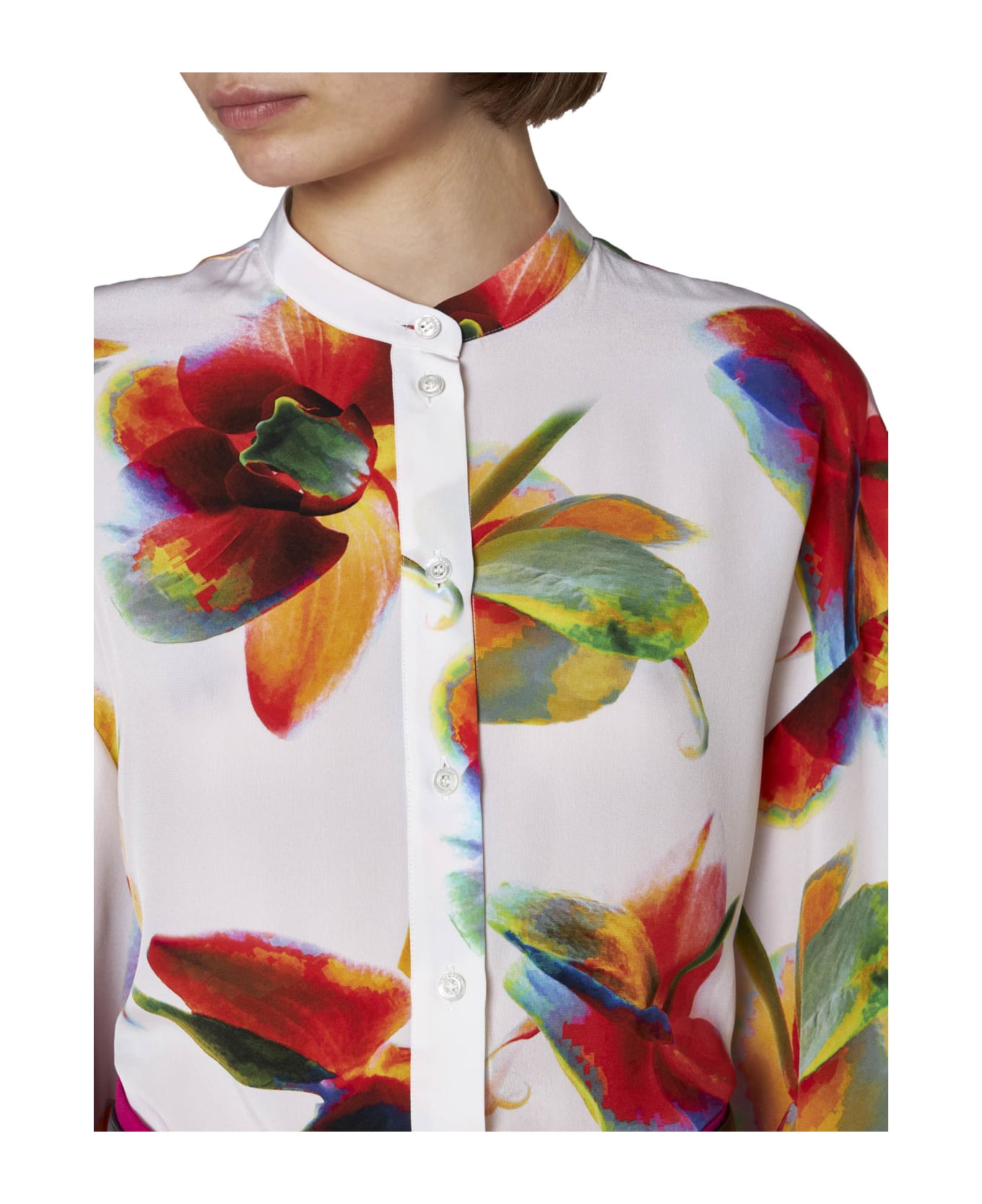 Alexander McQueen Silk Shirt - Opticalwhite
