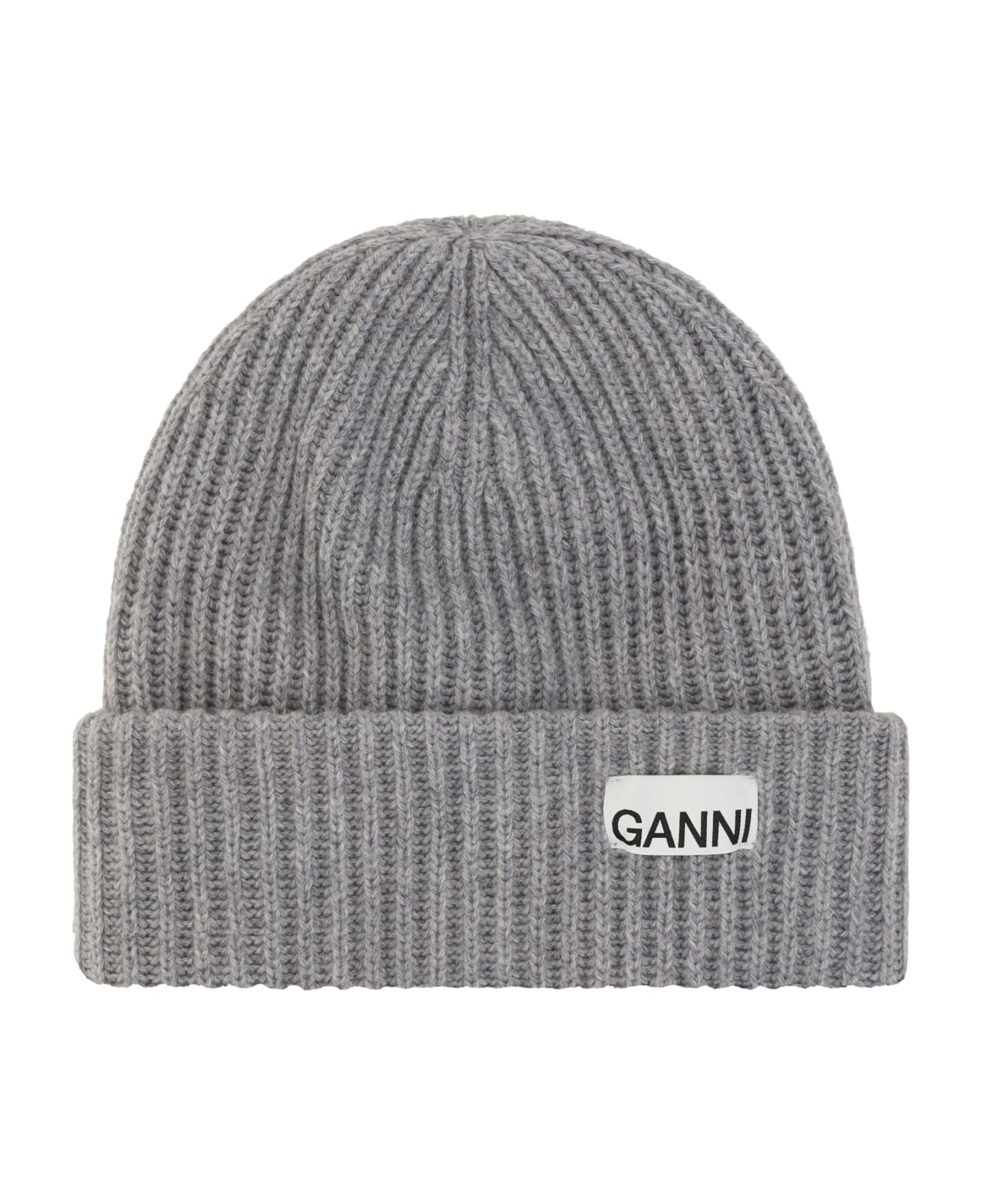 Ganni Beanie Hat - Grey