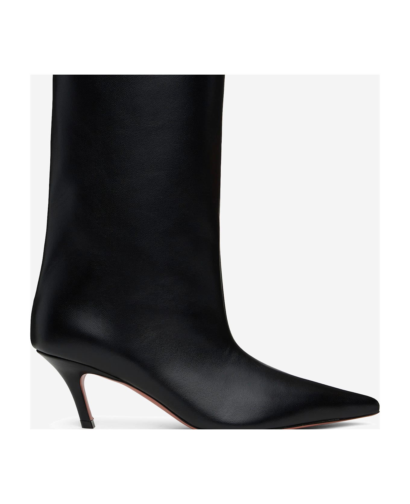 Amina Muaddi Fiona Nappa Leather Boots - Black