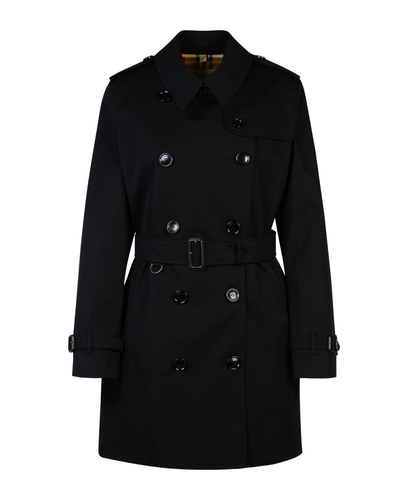 Burberry 
kensington
 Black Polyester Trench Coat - Black