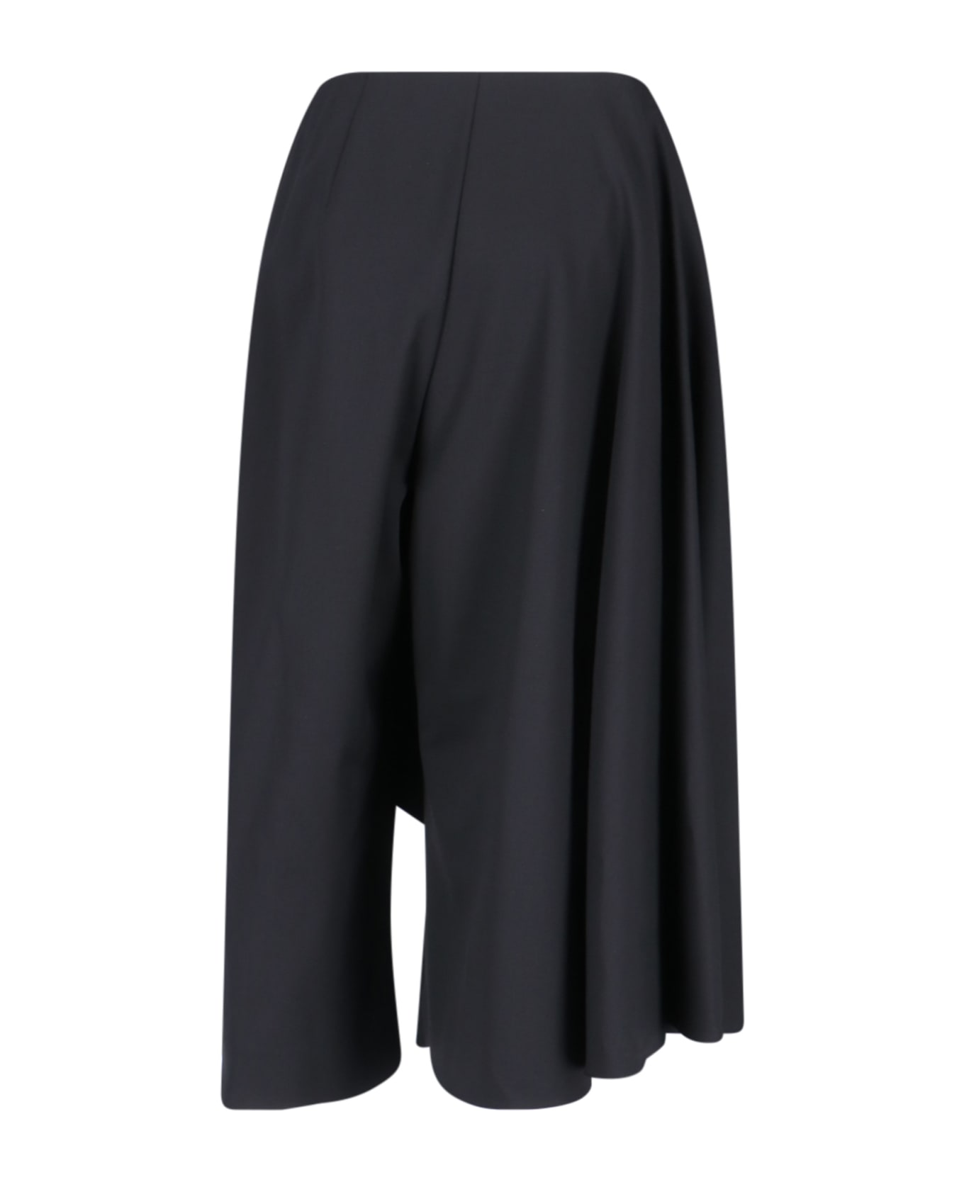 Alaia Asymmetrical Wool Pant Skirt - Black