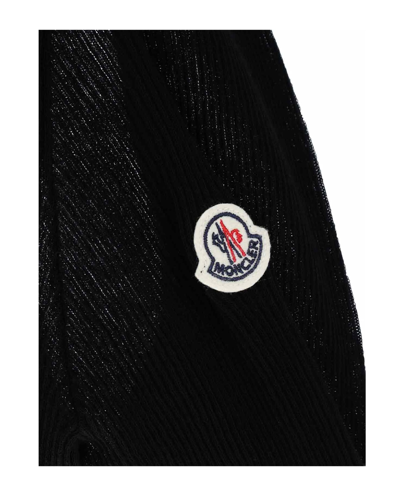 Moncler Logo Ribbed Top - Black  