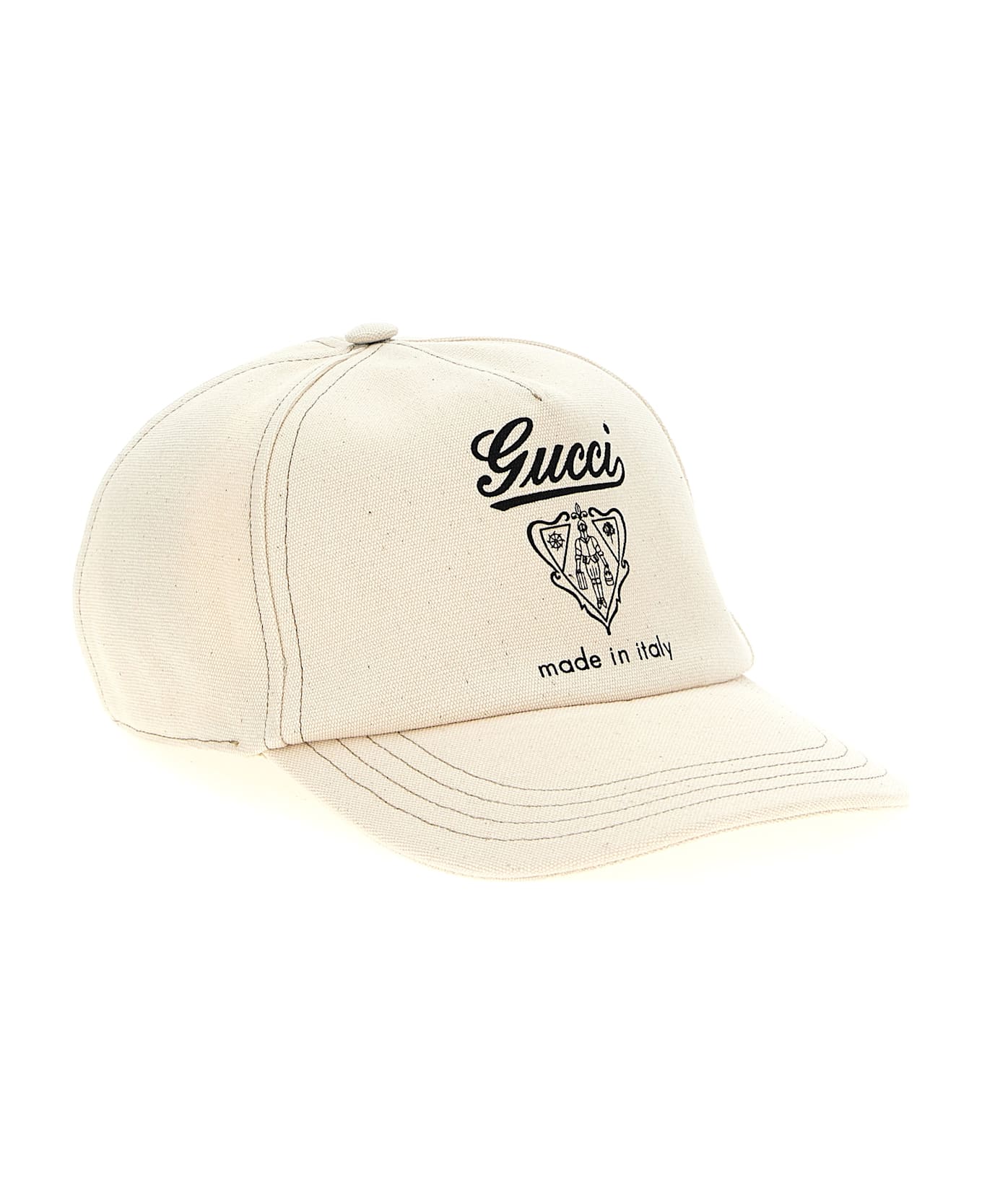 Gucci Coat Of Arms Cap - White