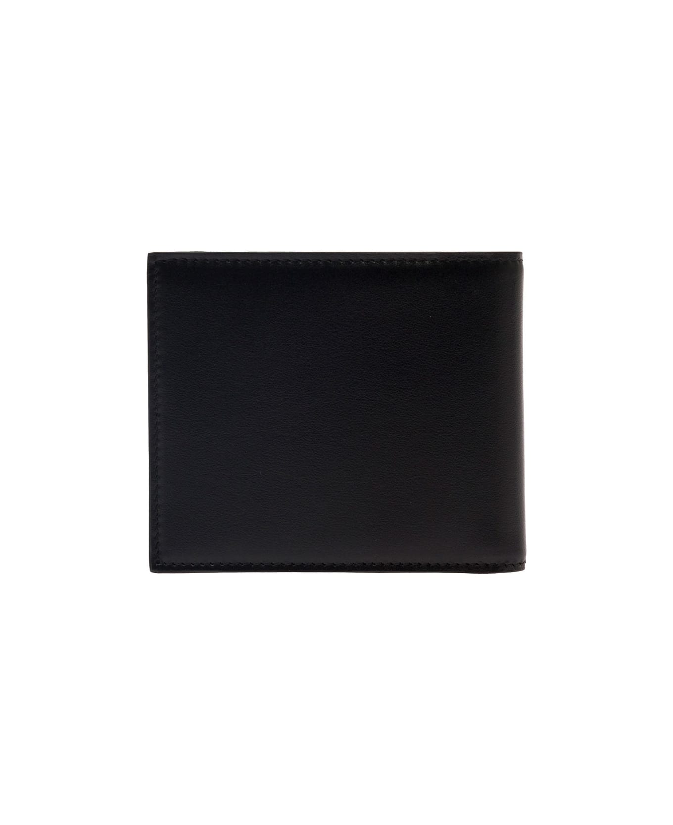 Dolce & Gabbana Black Wallet With Contrsting Print In Smooth Leather Man - Black 財布