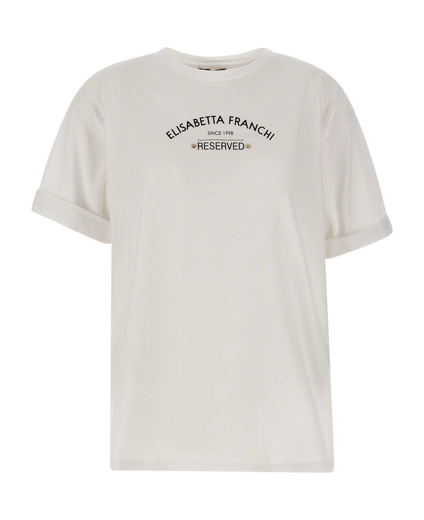 Elisabetta Franchi 'urban' Cotton T-shirt - WHITE Tシャツ