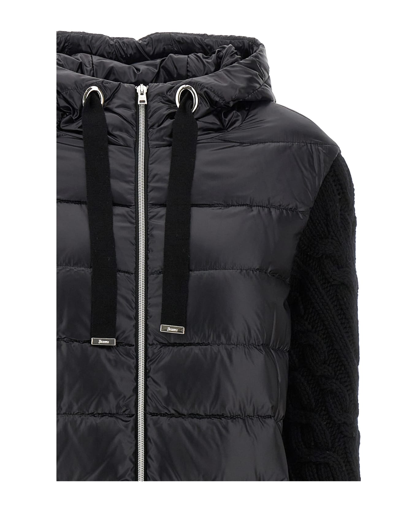 【HERNO】KNITTED SLEEVE DOWN JACKET Herno Knitted Sleeve Down Jacket | italist
