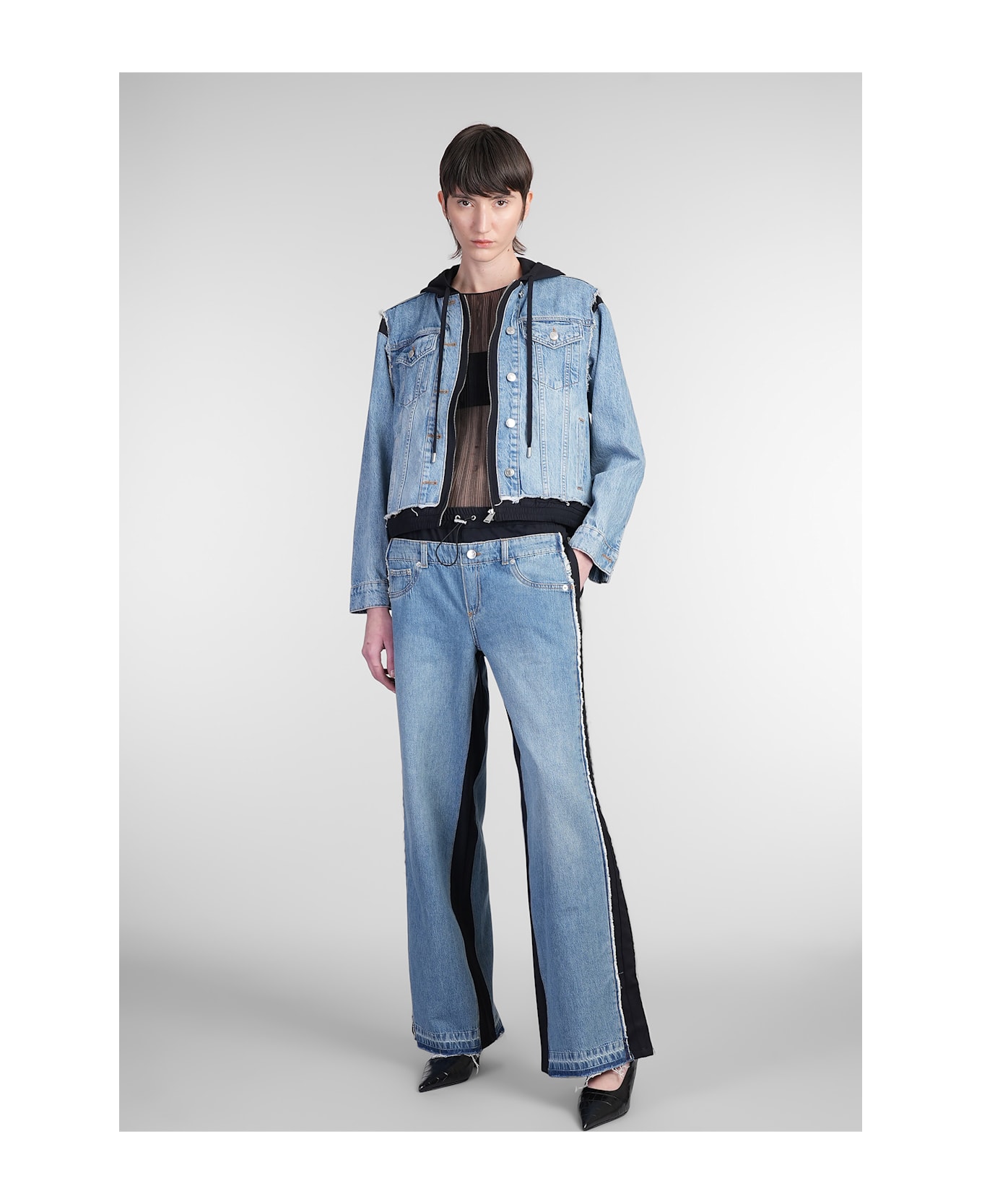 Simkhai Austin Denim Jackets In Blue Denim - blue