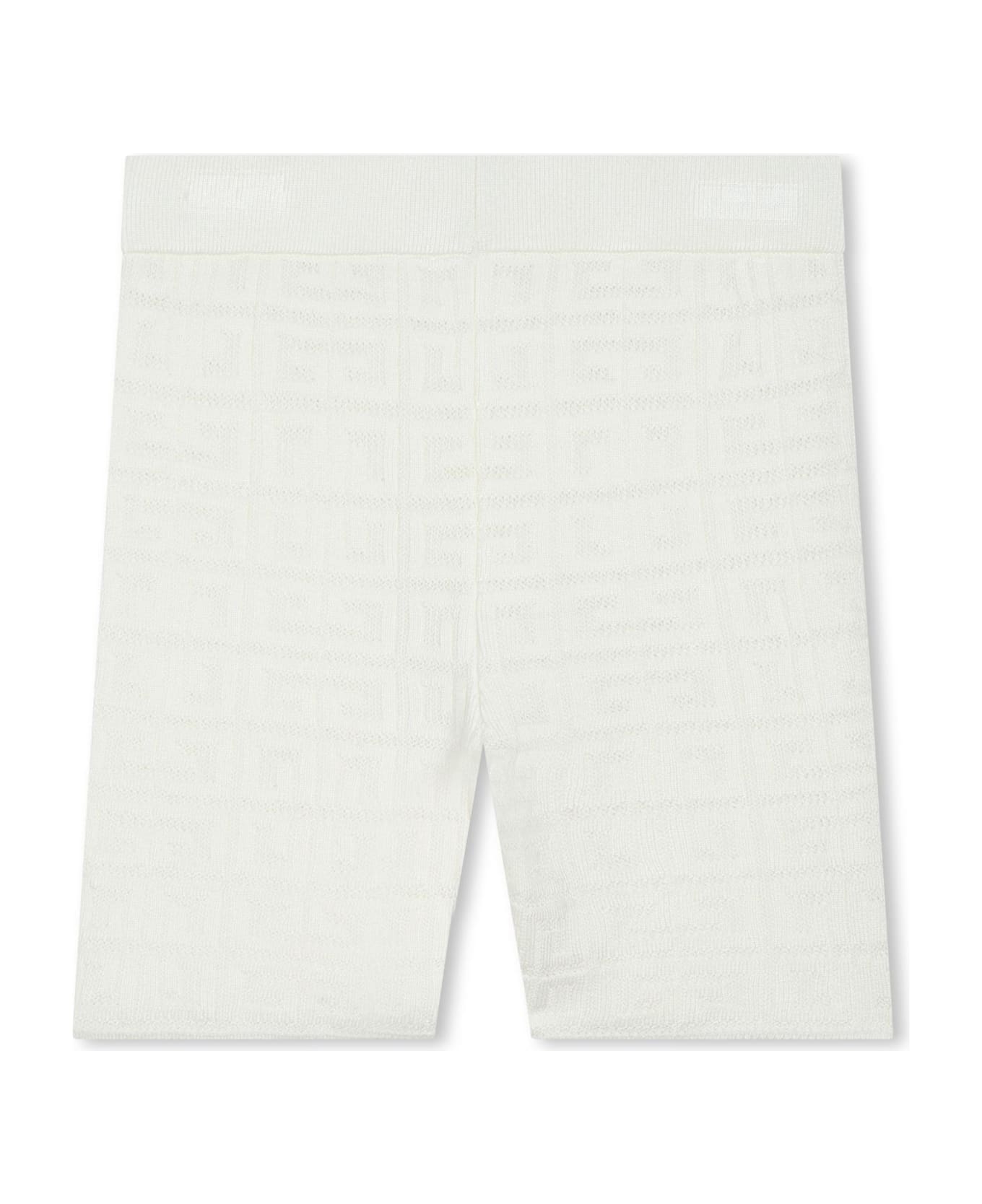 Givenchy Shorts With Motif 4g - Bianco ボトムス