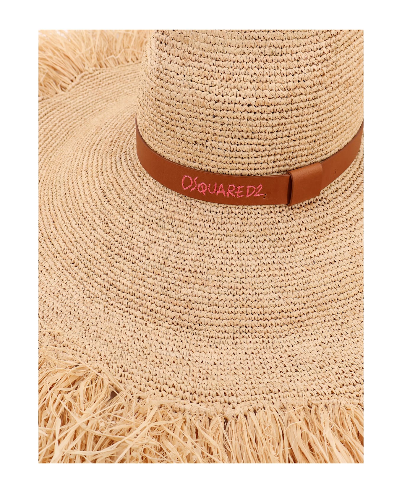 Dsquared2 Summer Lovers Natural Rafia Hat - Beige