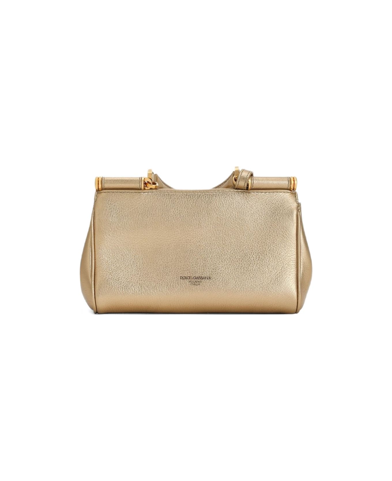 Dolce & Gabbana My Sicily Leather Handbag - Golden