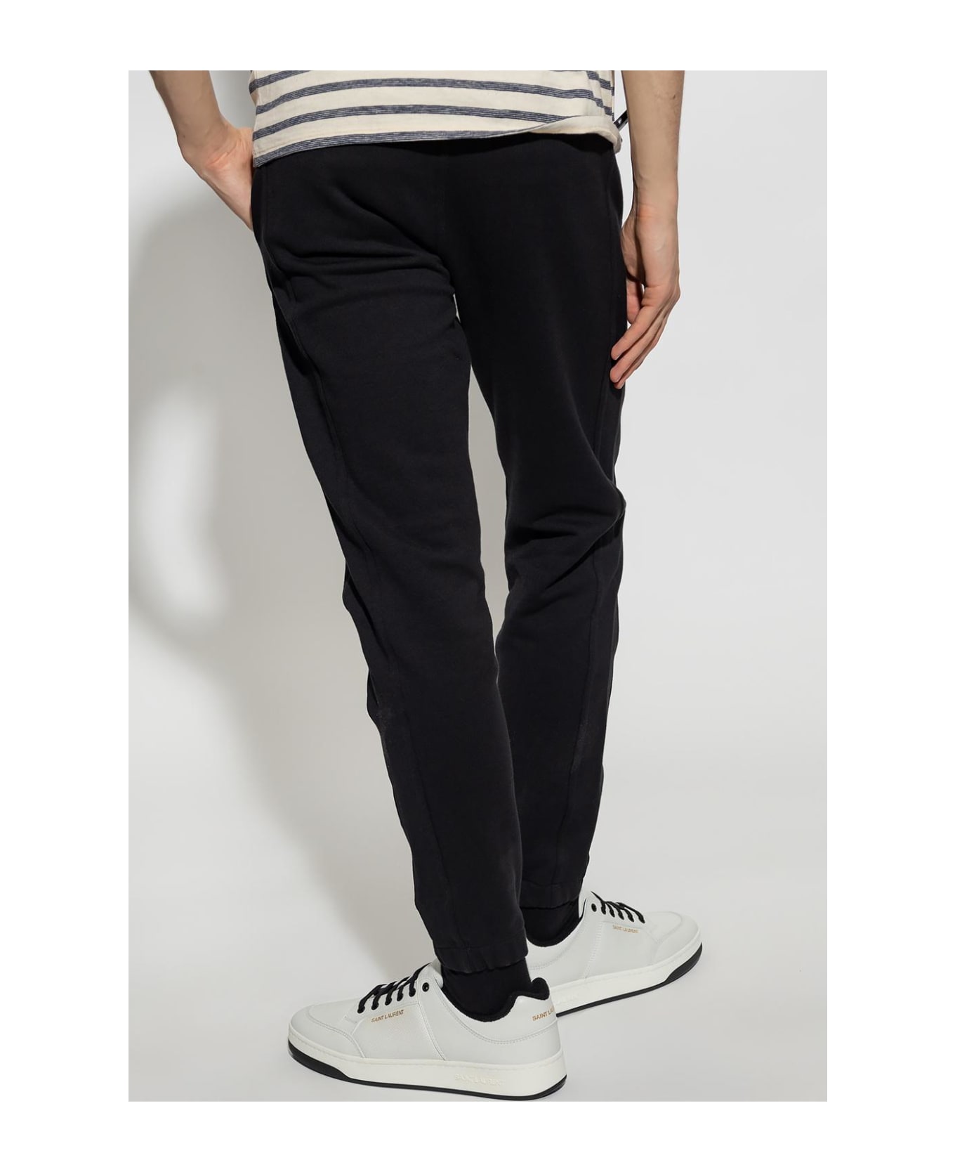 Saint Laurent Sweatpants With Logo - BLACK