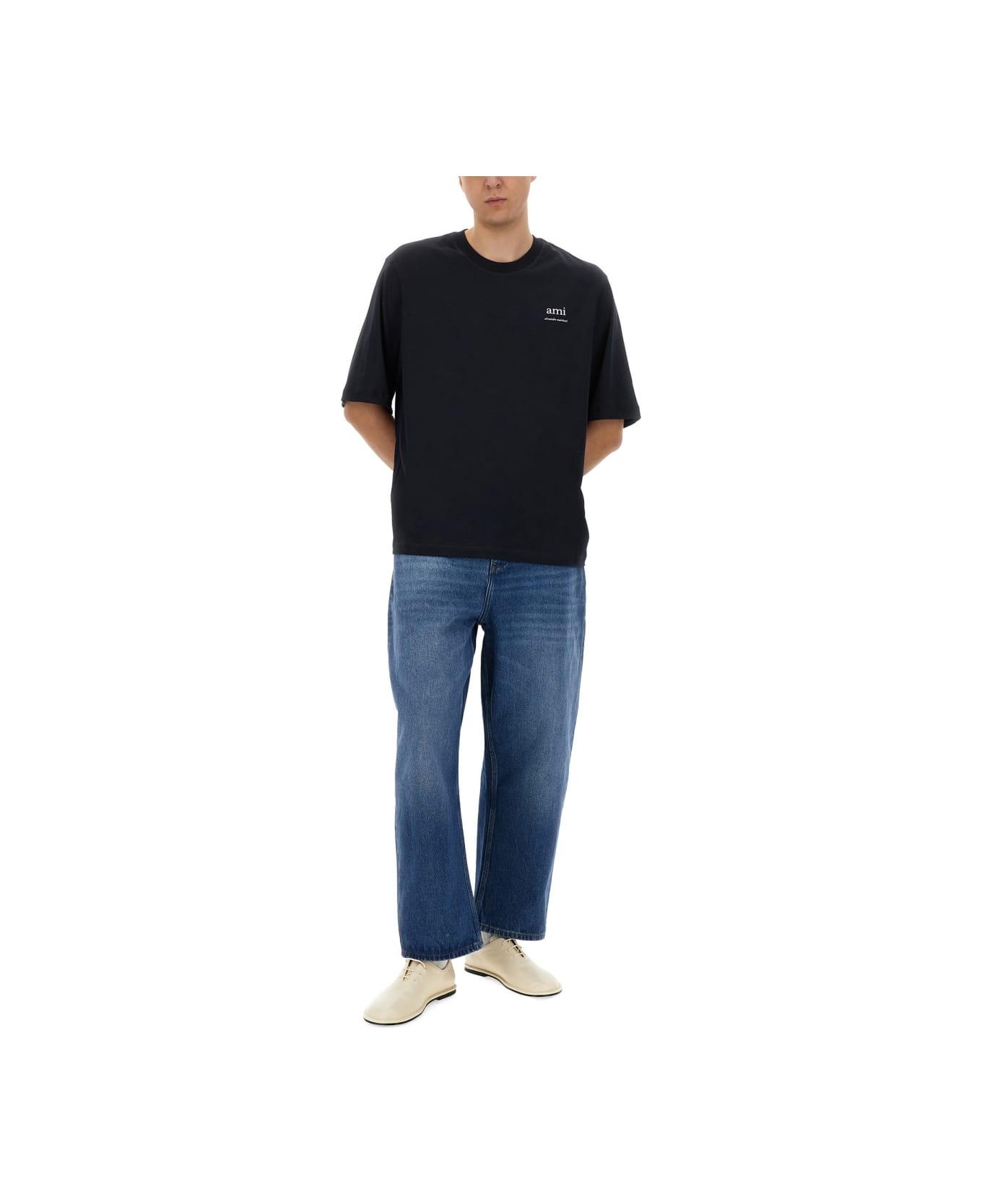 Ami Alexandre Mattiussi T-shirt Ami Alexandre Mattiussi In Cotton Jersey - BLUE