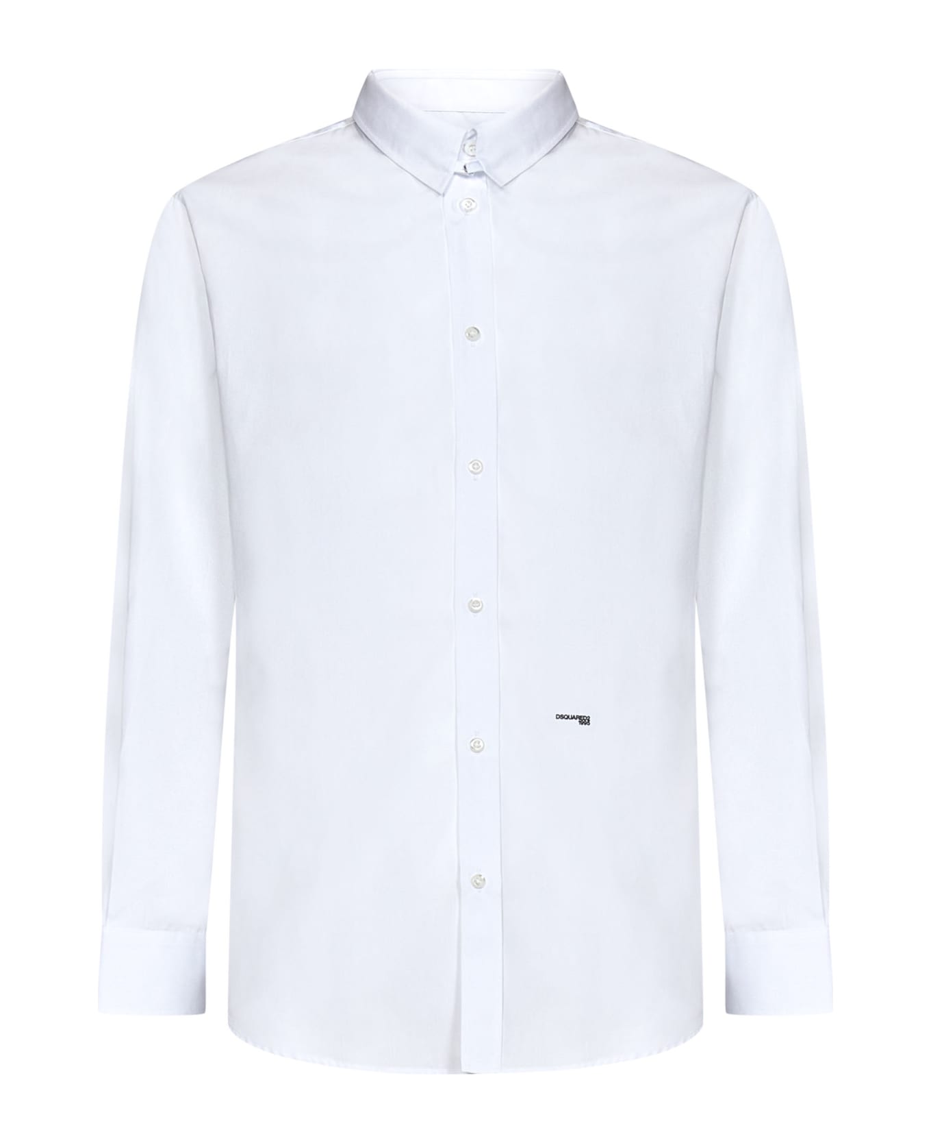 Dsquared2 Tab Collar Relaxed Dan Shirt - White