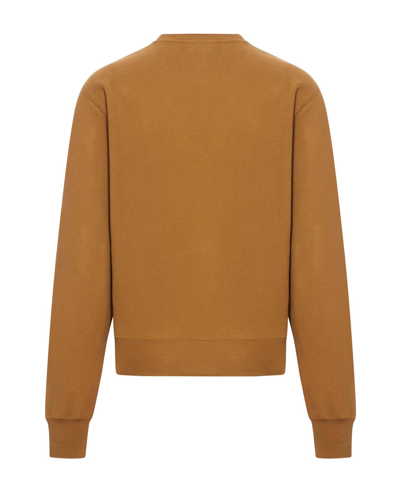 Saint Laurent Cassandre Crew Neck Sweatshirt - Mordore
