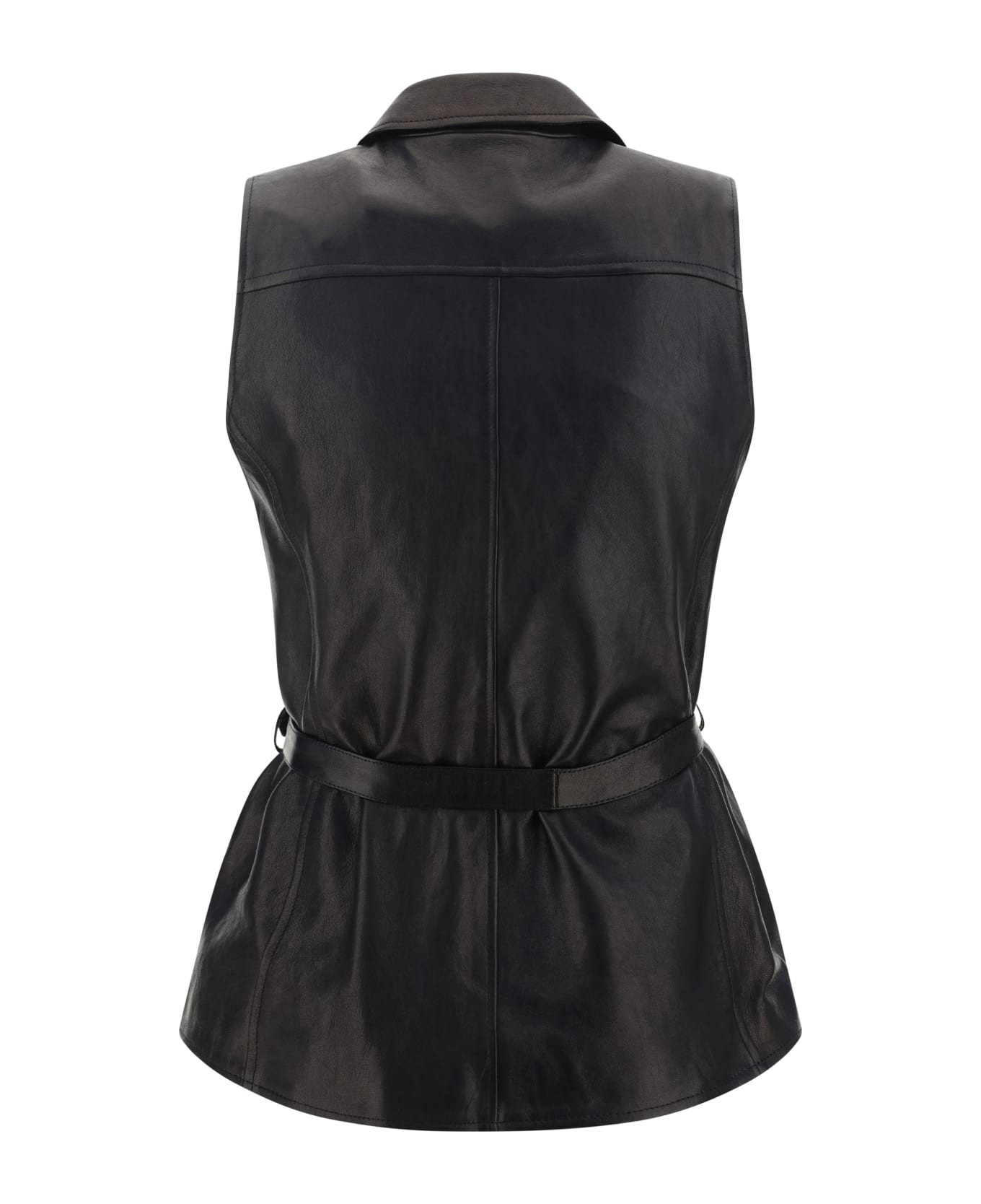 Magda Butrym Leather Vest - Black