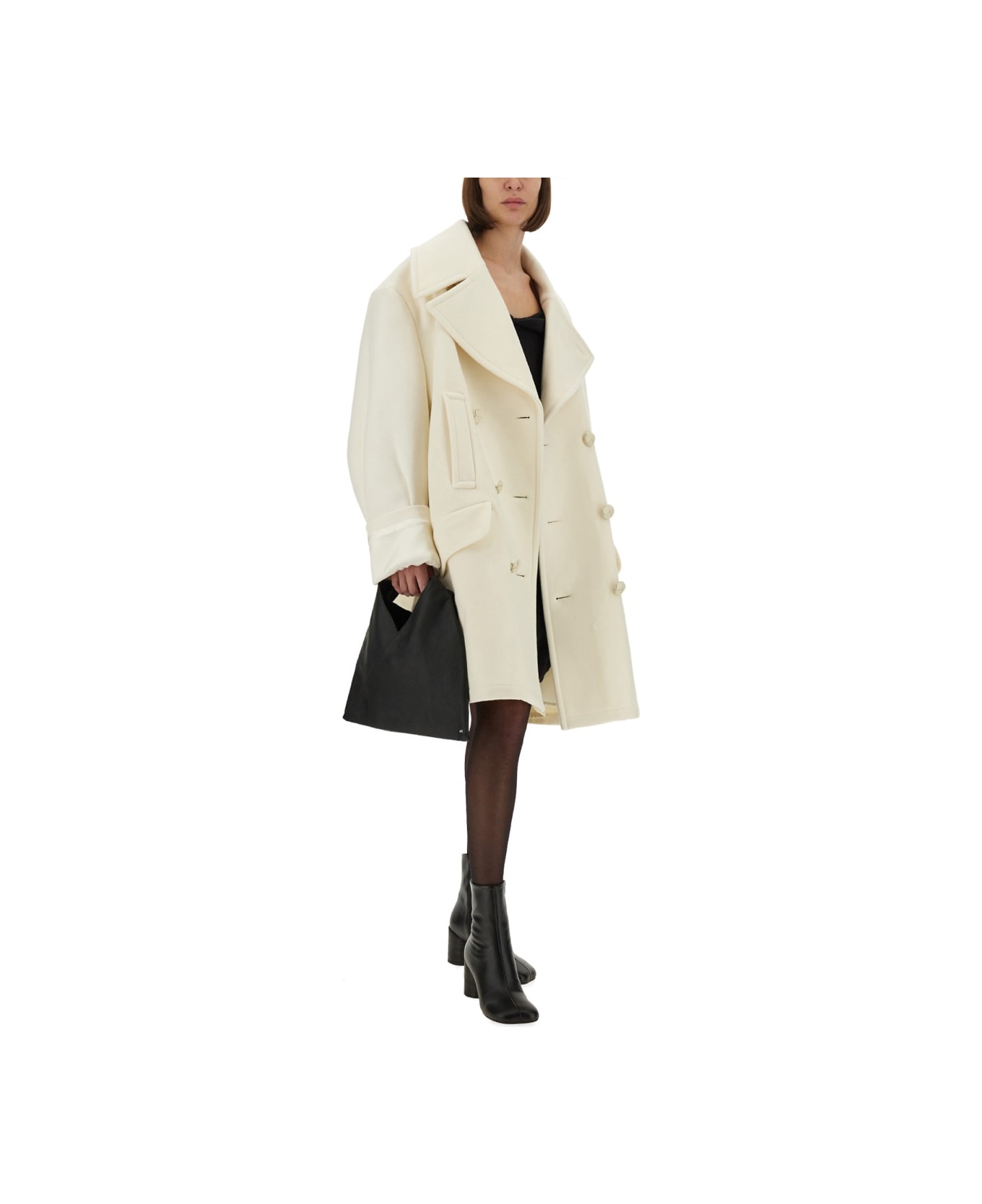 MM6 Maison Margiela Wool Coat - WHITE
