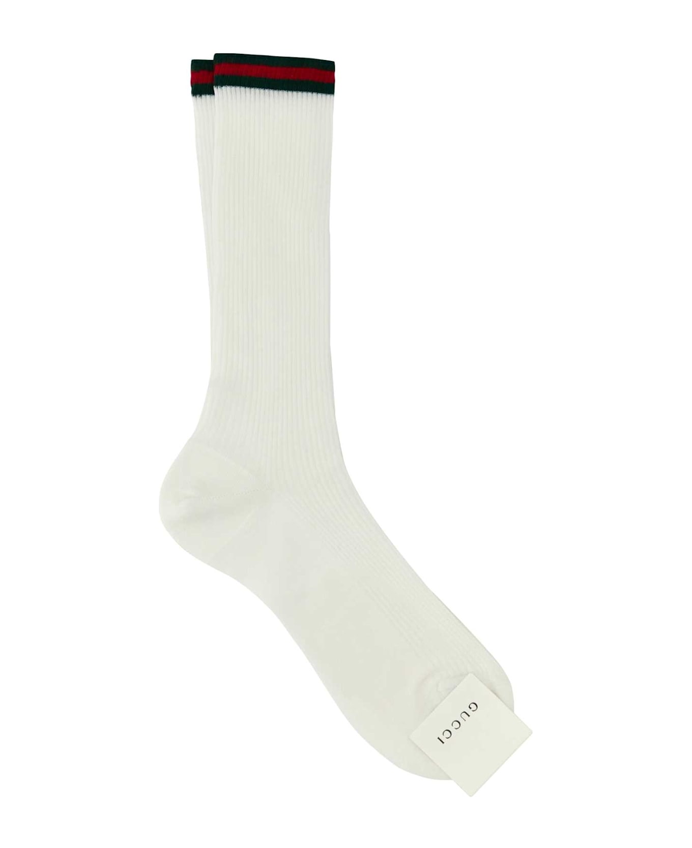 Gucci White Cotton Blend Socks - 9000