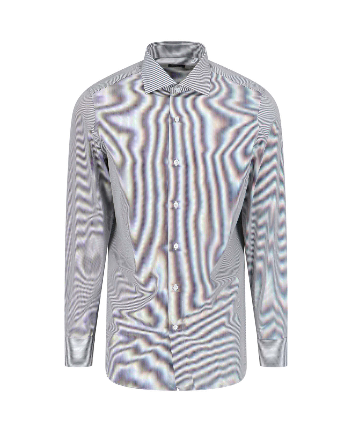 Finamore Striped Shirt - Gray