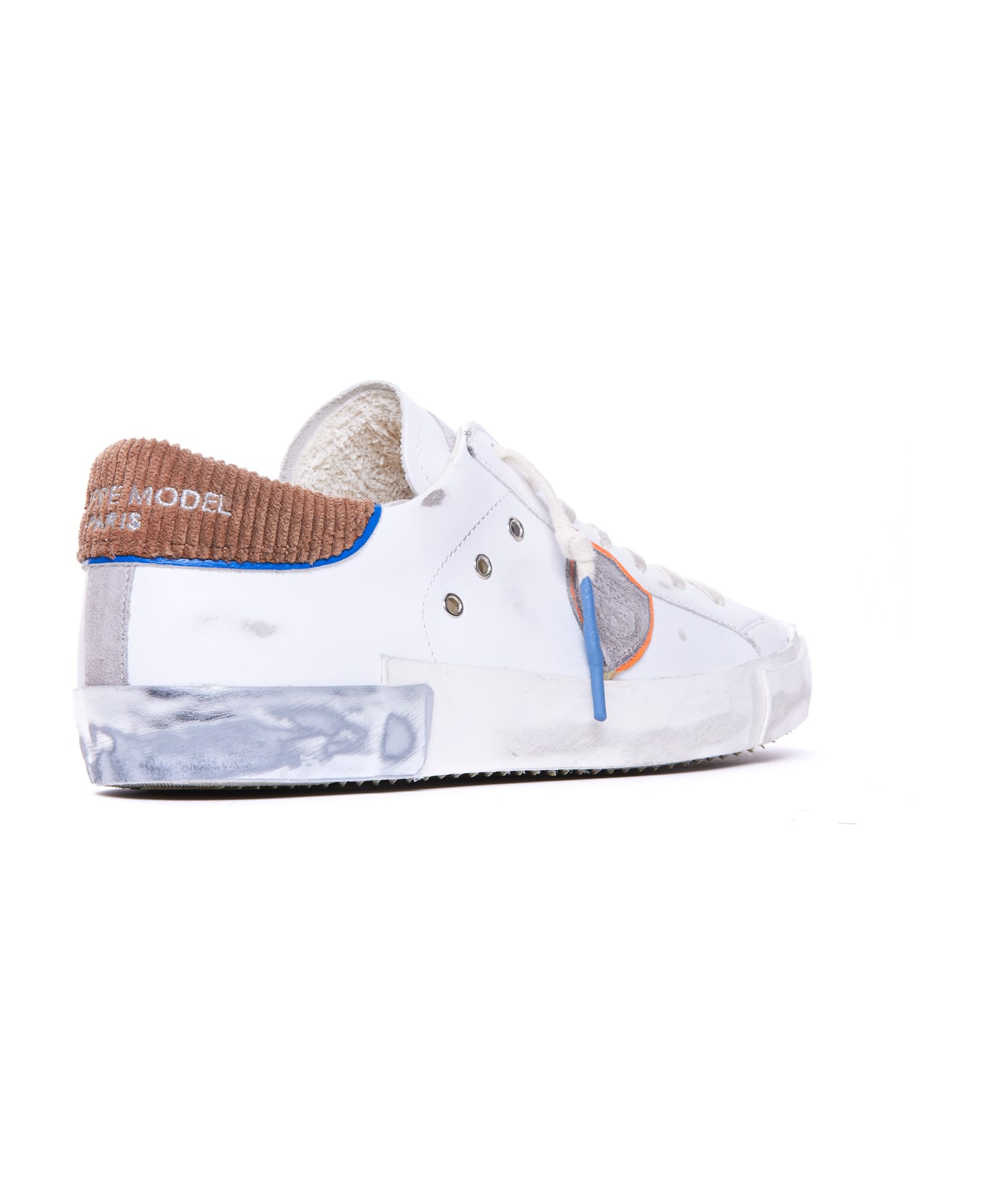 Philippe Model Prsx Sneakers - VEAU VELOUR 70_BLANC COGNAC