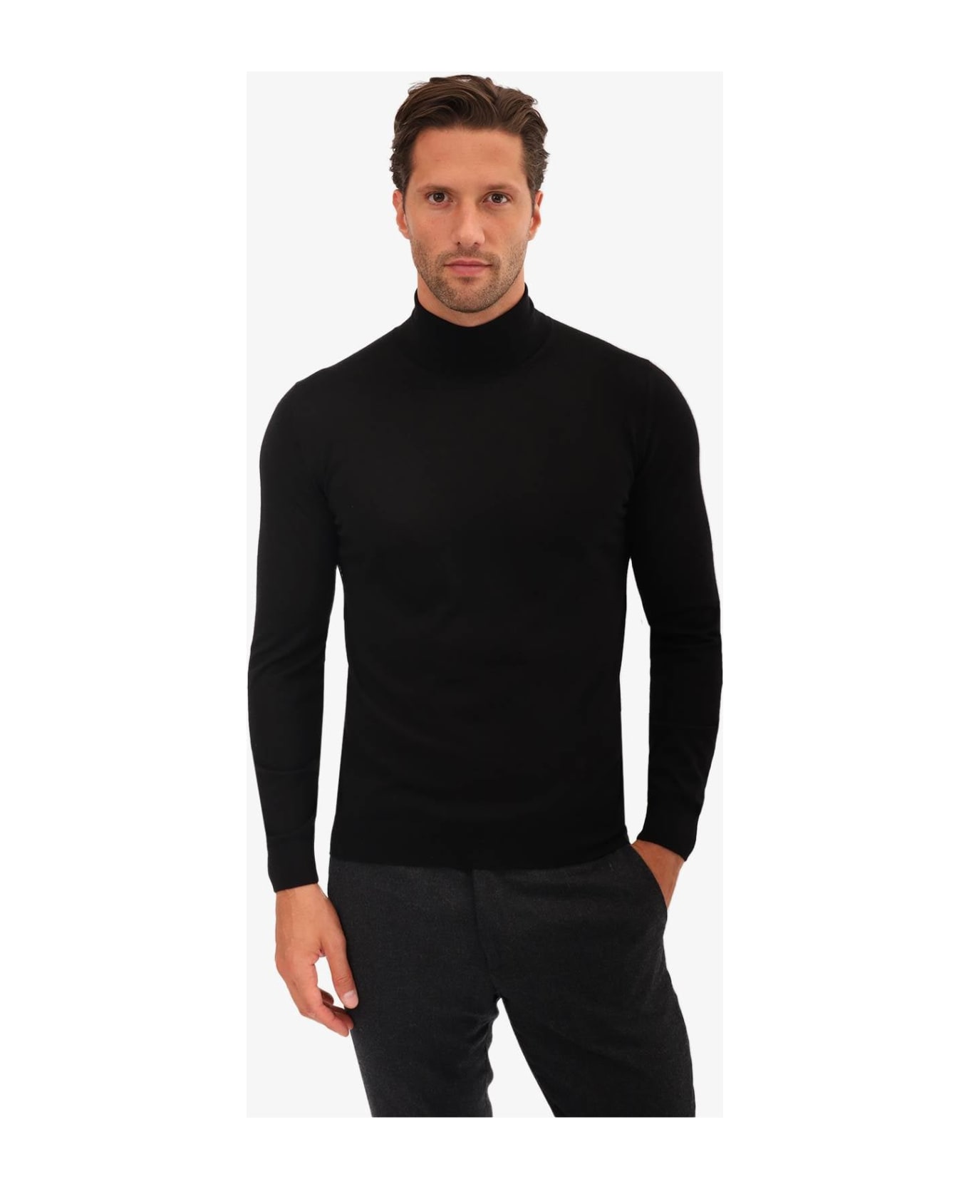 Larusmiani Turtleneck Sweater 'pullman' Sweater - Black