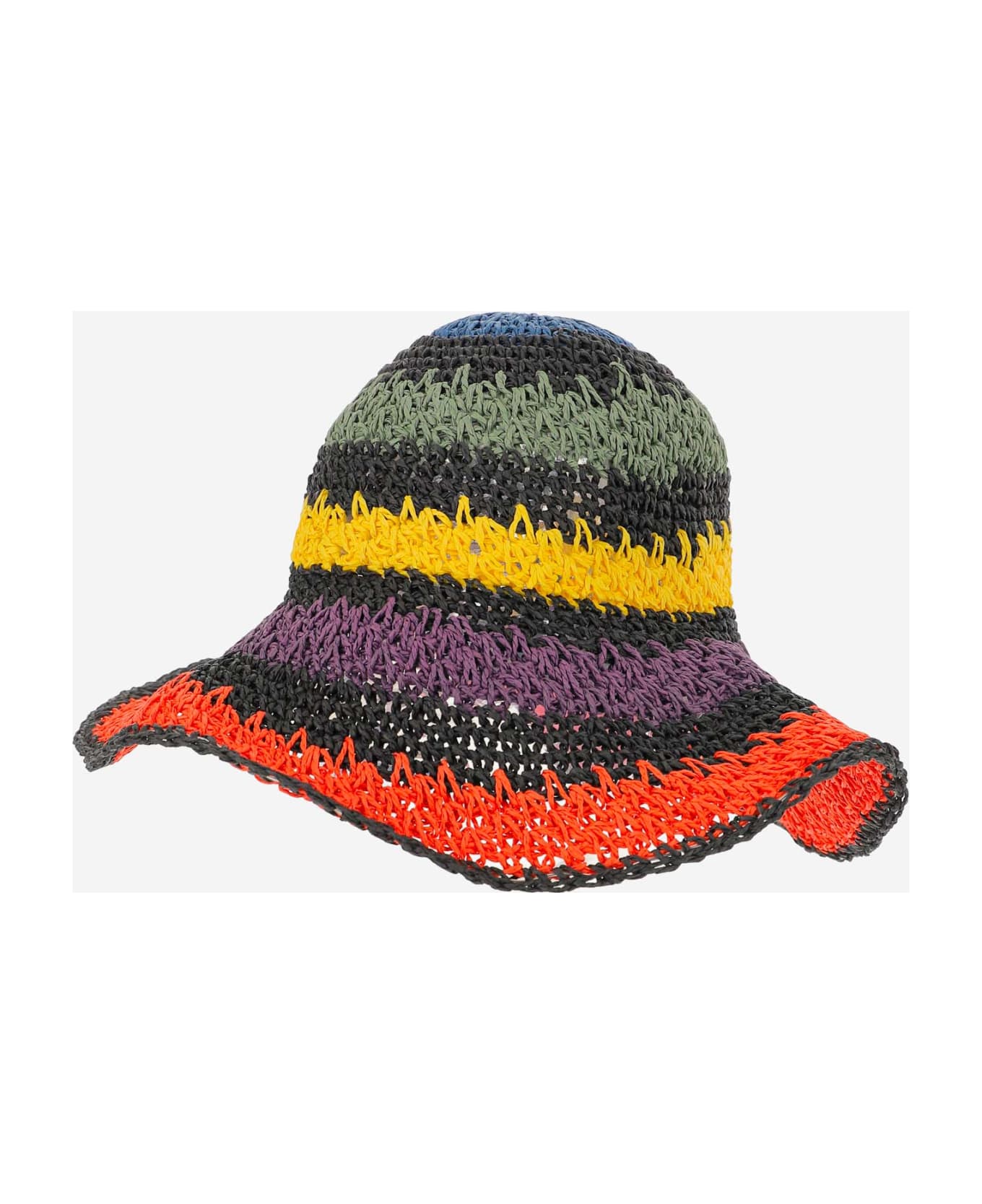 Ruslan Baginskiy Woven Straw Hat - MultiColour 帽子