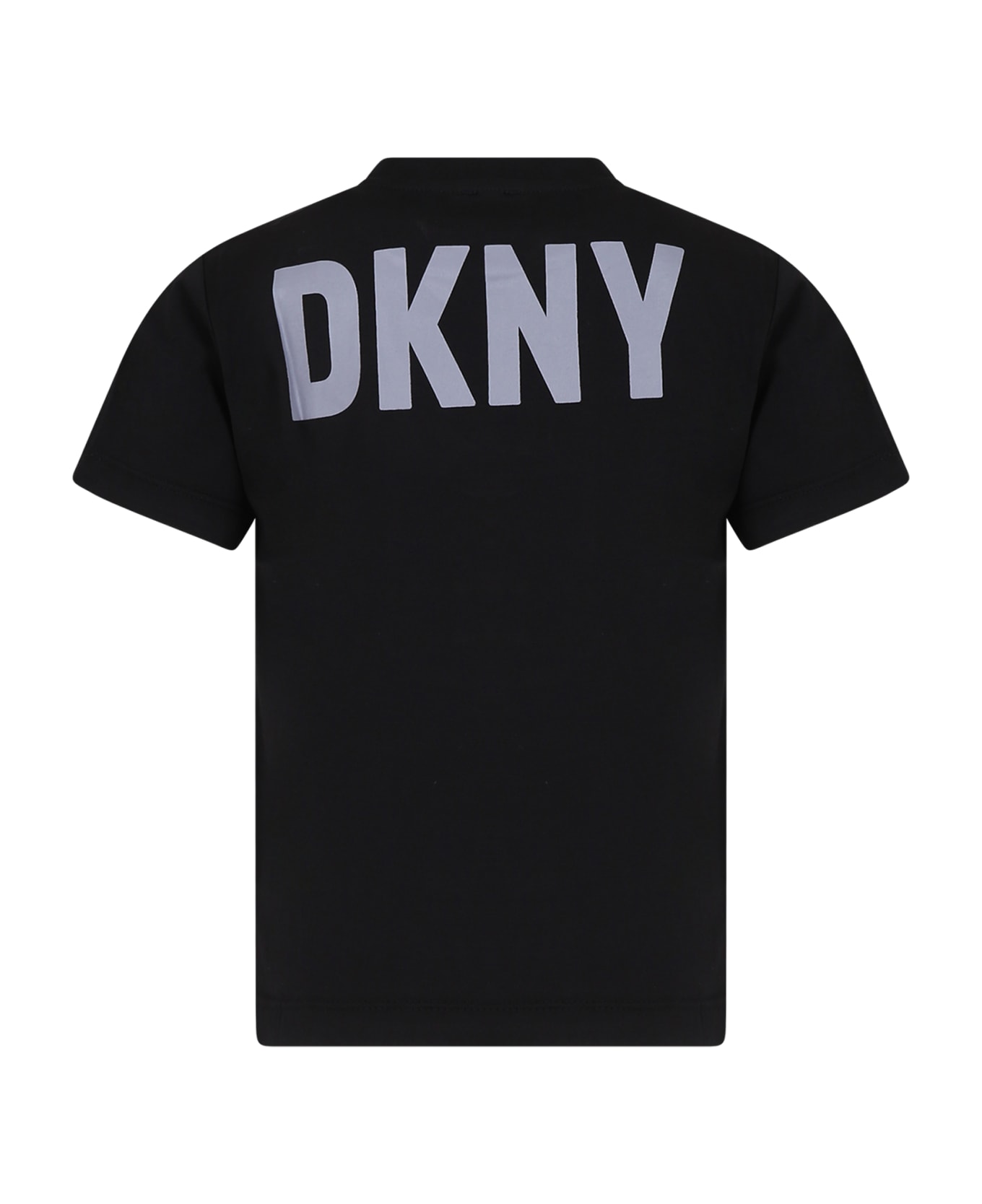 DKNY Black T-shirt For Boy With Logo - Black Tシャツ＆ポロシャツ