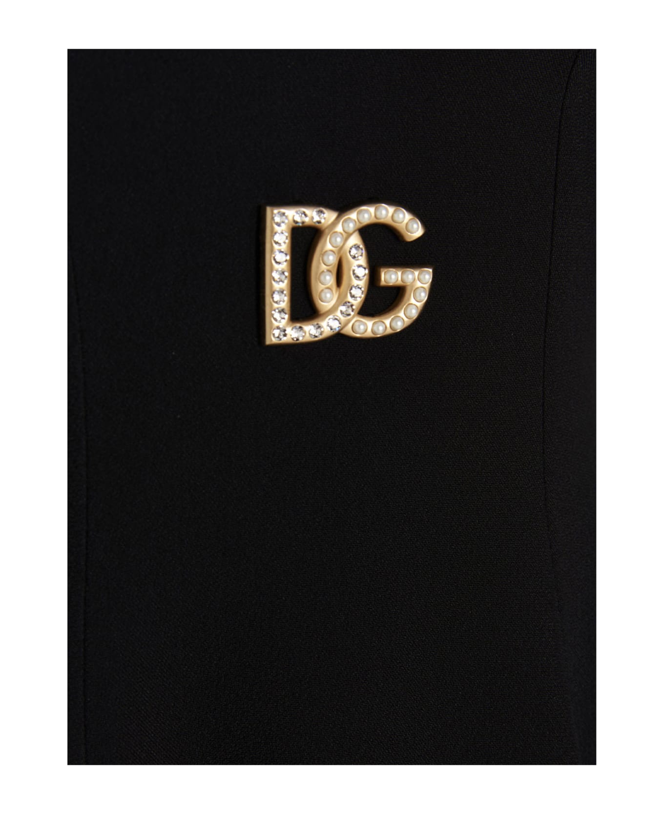 Dolce 
Gabbana Jewel Logo Dress - Nero