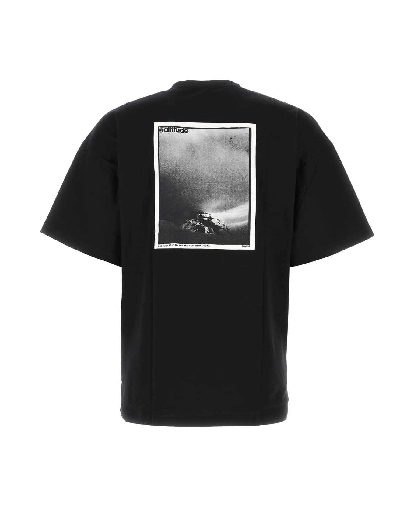 OAMC Black Cotton Oversize T-shirt - BLACK