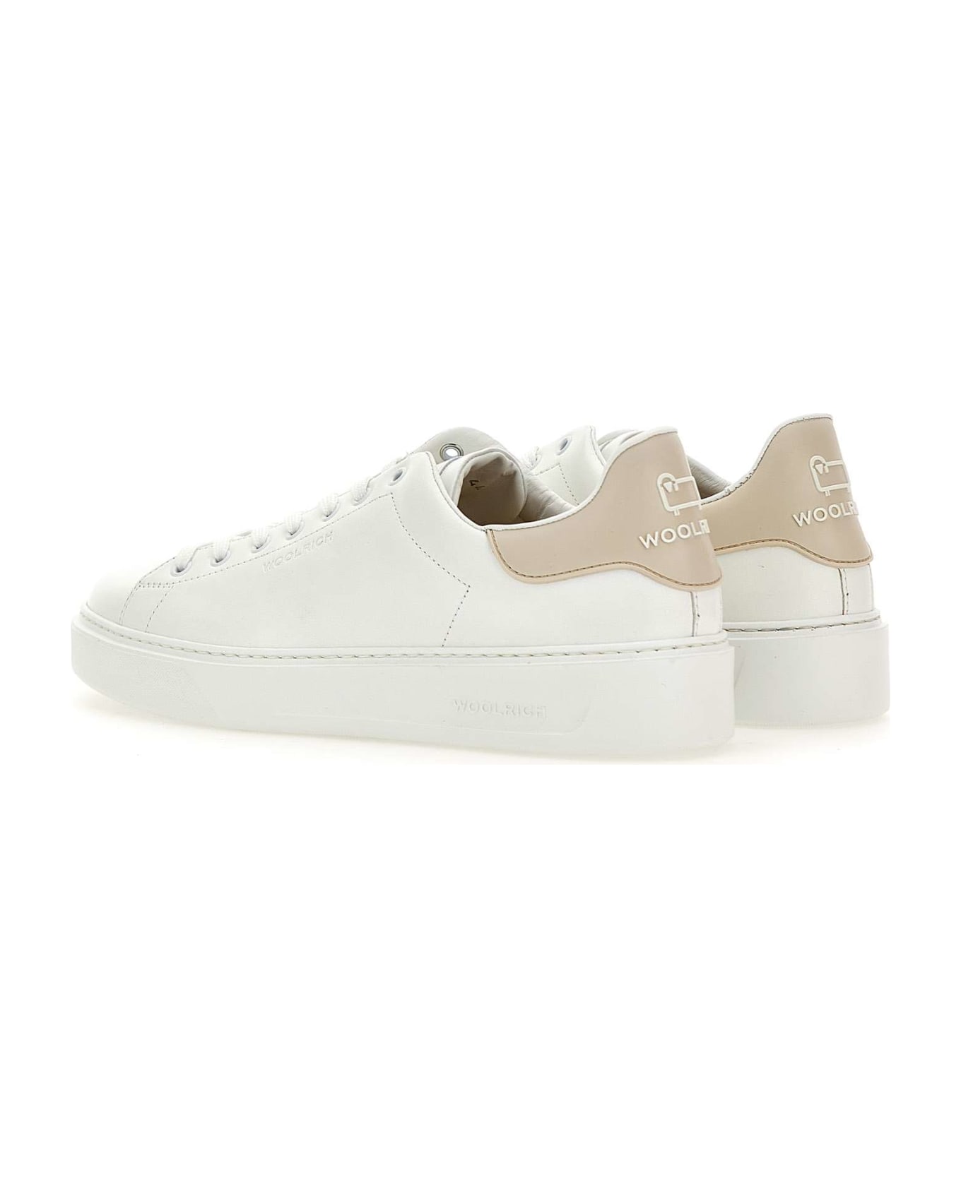 Woolrich Leather Sneakers "classic Court" - WHITE