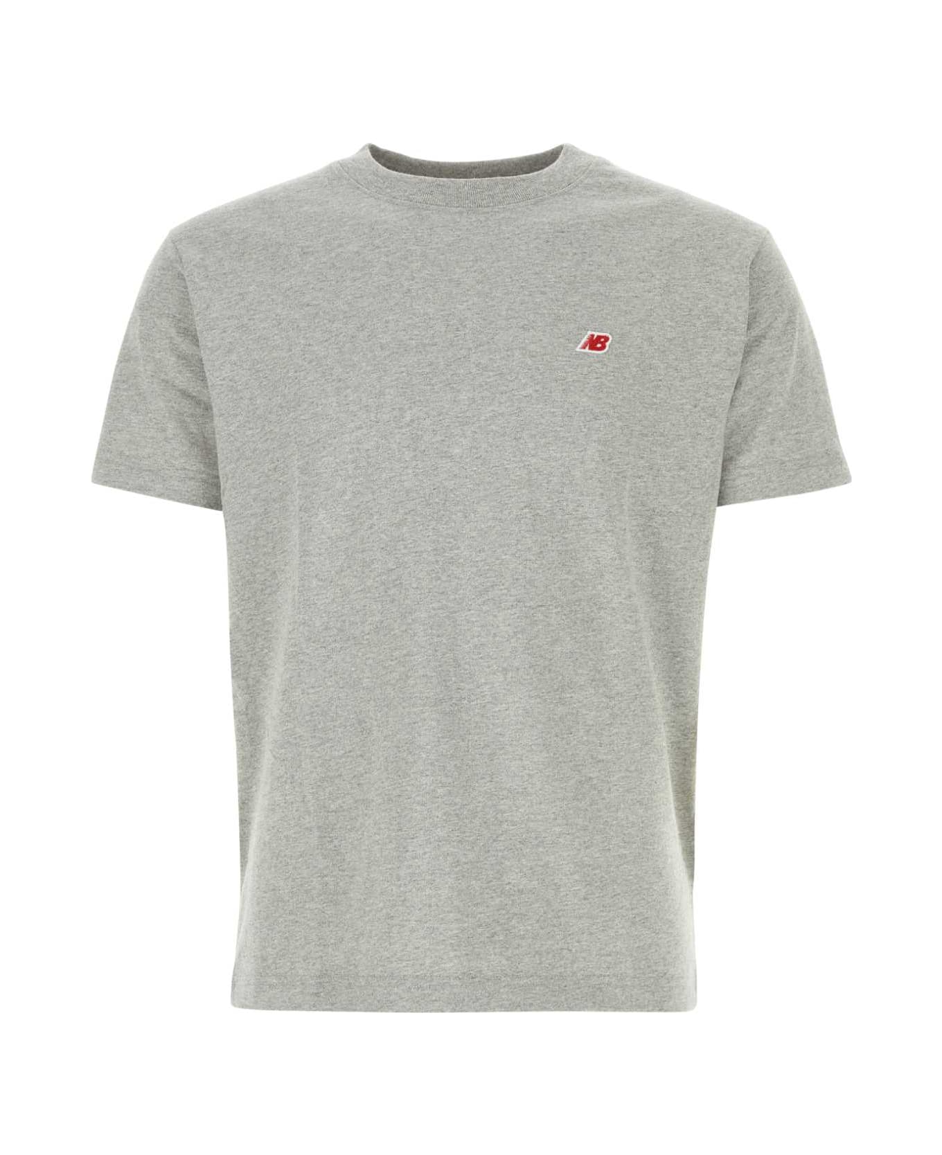 New Balance Grey Cotton Blend T-shirt - GREY