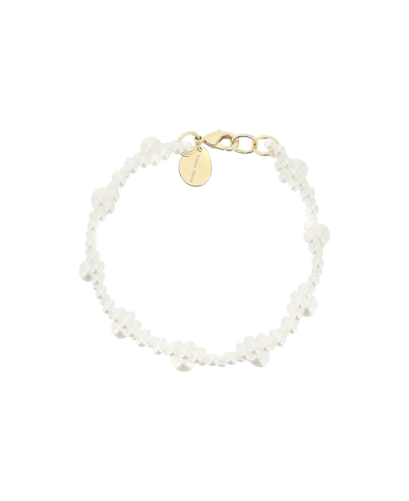 Simone Rocha Bracelet With Daisy-shaped Beads - PEARL (White)