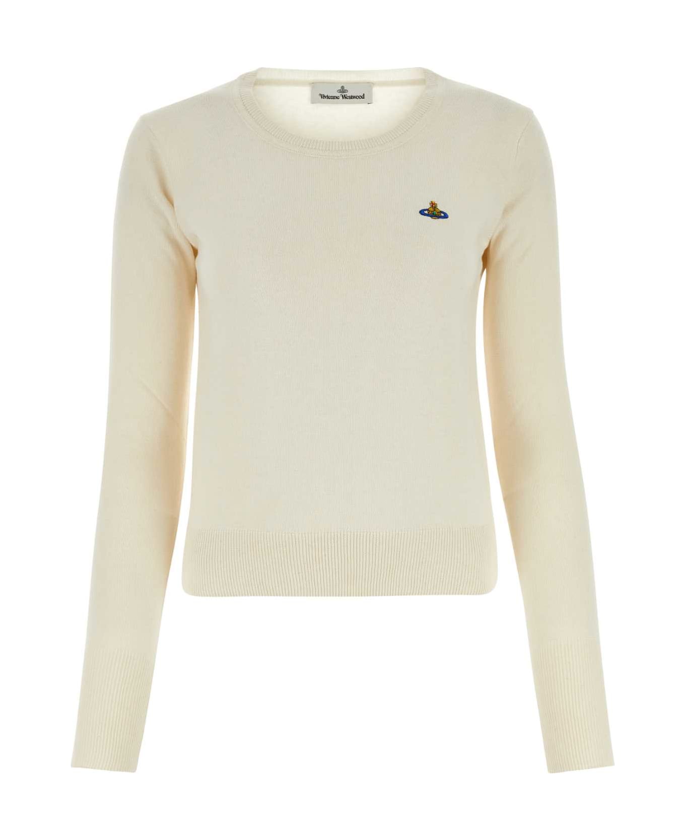 Vivienne Westwood Ivory Cotton Blend Bea Sweater - CREAM