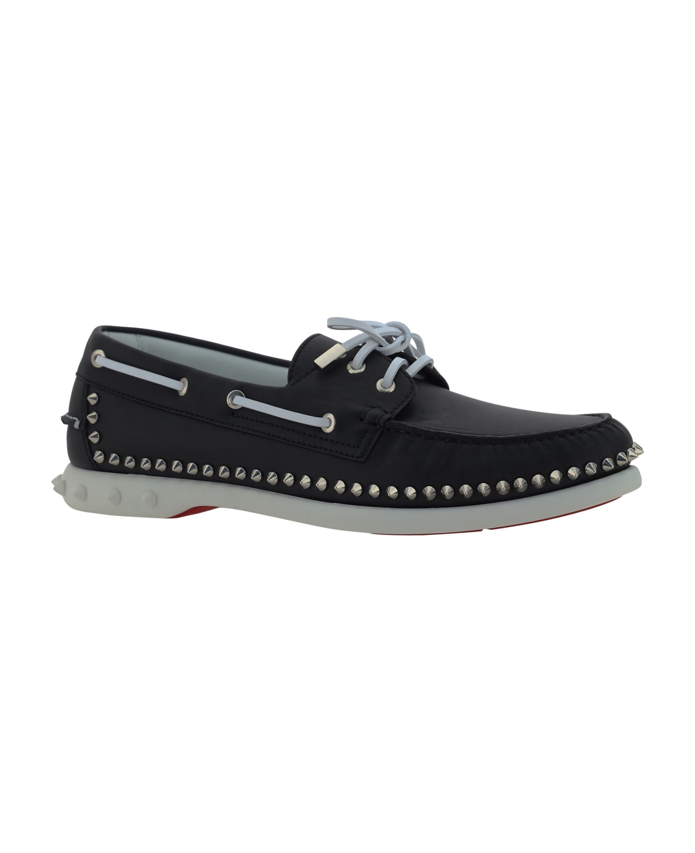 Christian Louboutin Gerockel Boat Shoes - Black/silver