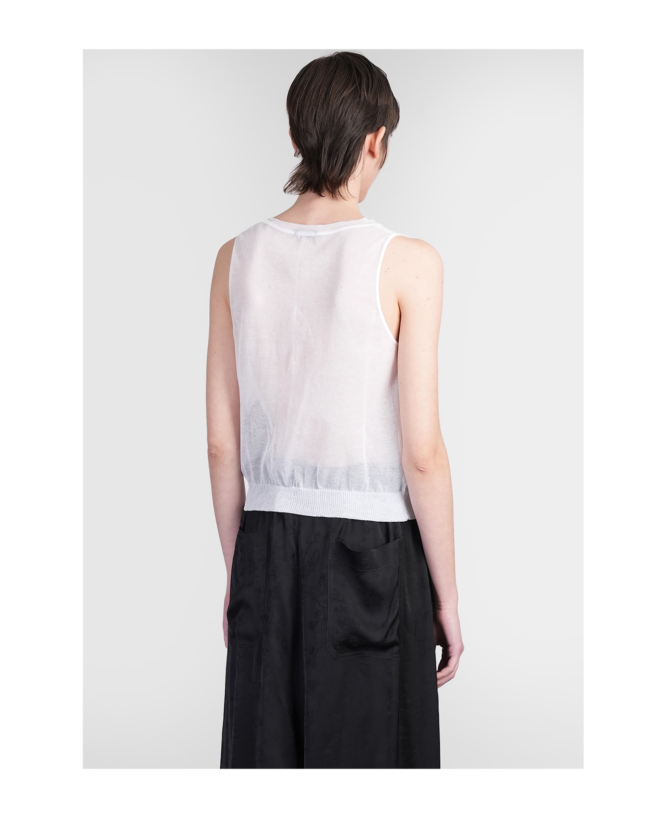 Ann Demeulemeester Lotta Topwear In White Cotton - white