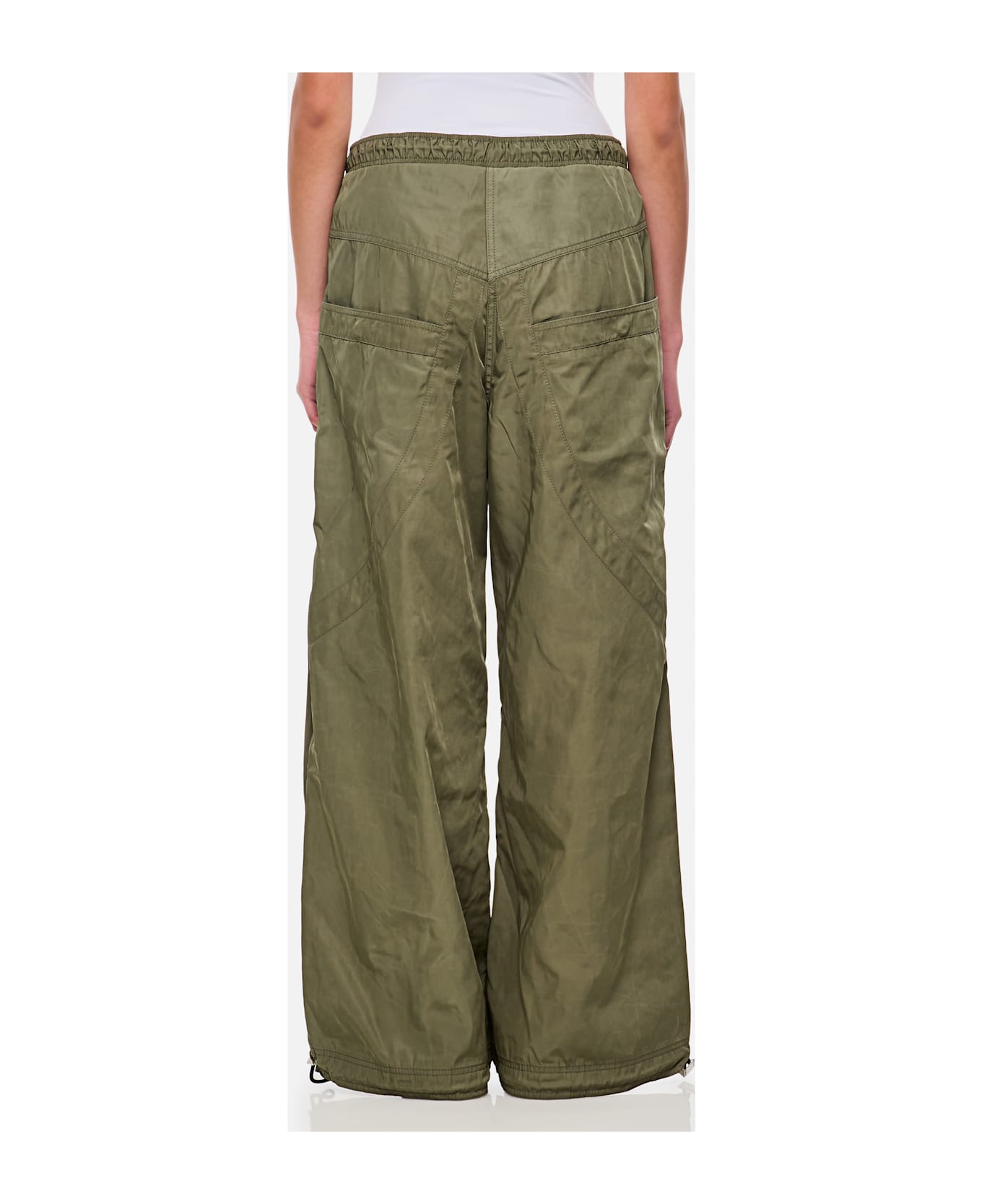 The Attico Nylon Long Pant - Green