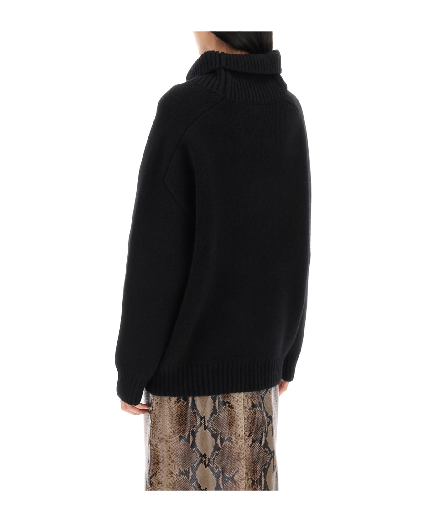 Khaite 'landen' Oversized Funnel-neck Sweater - BLACK (Black) ニットウェア