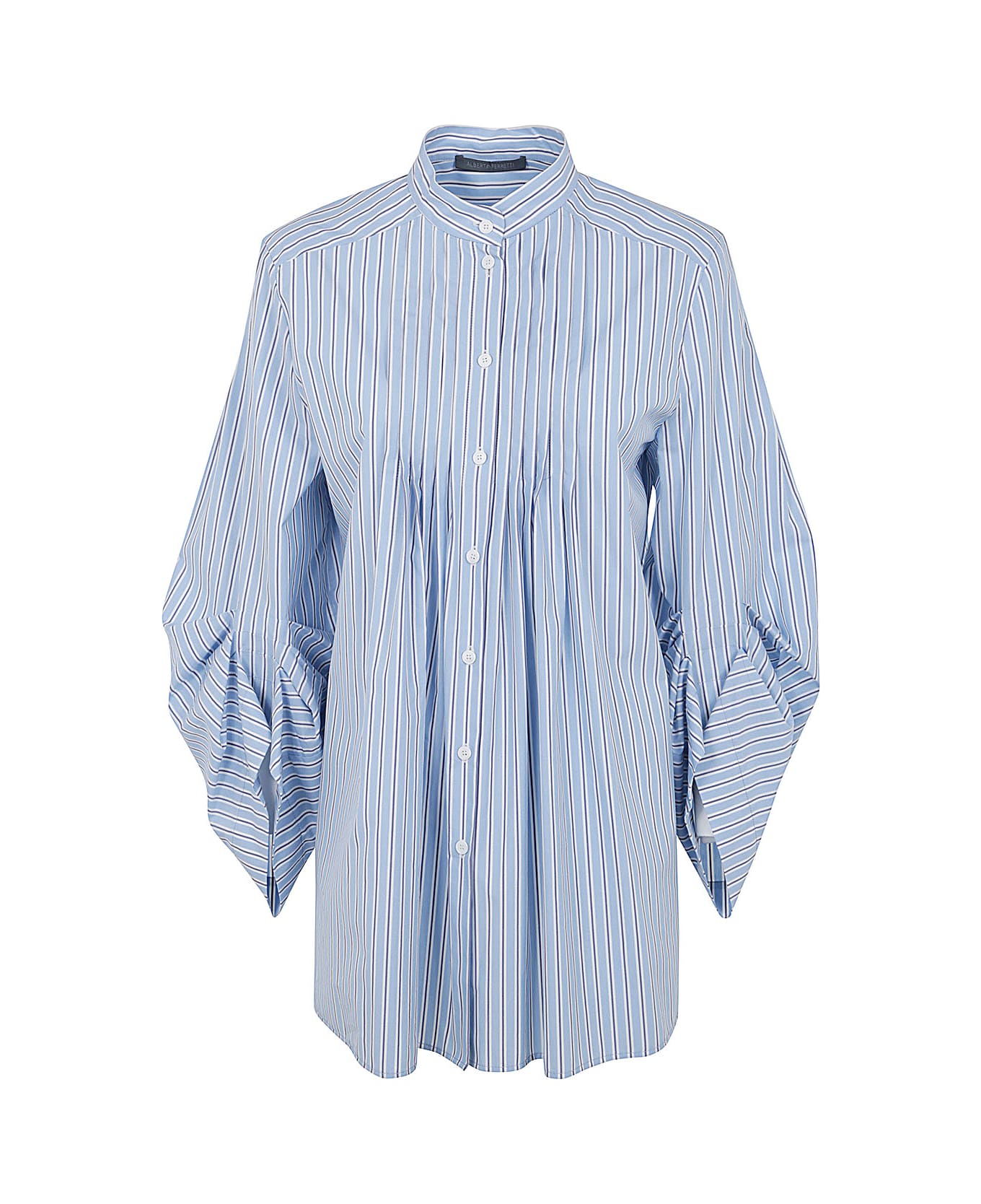 Alberta Ferretti Oversized Striped Shirt - Light Blue シャツ