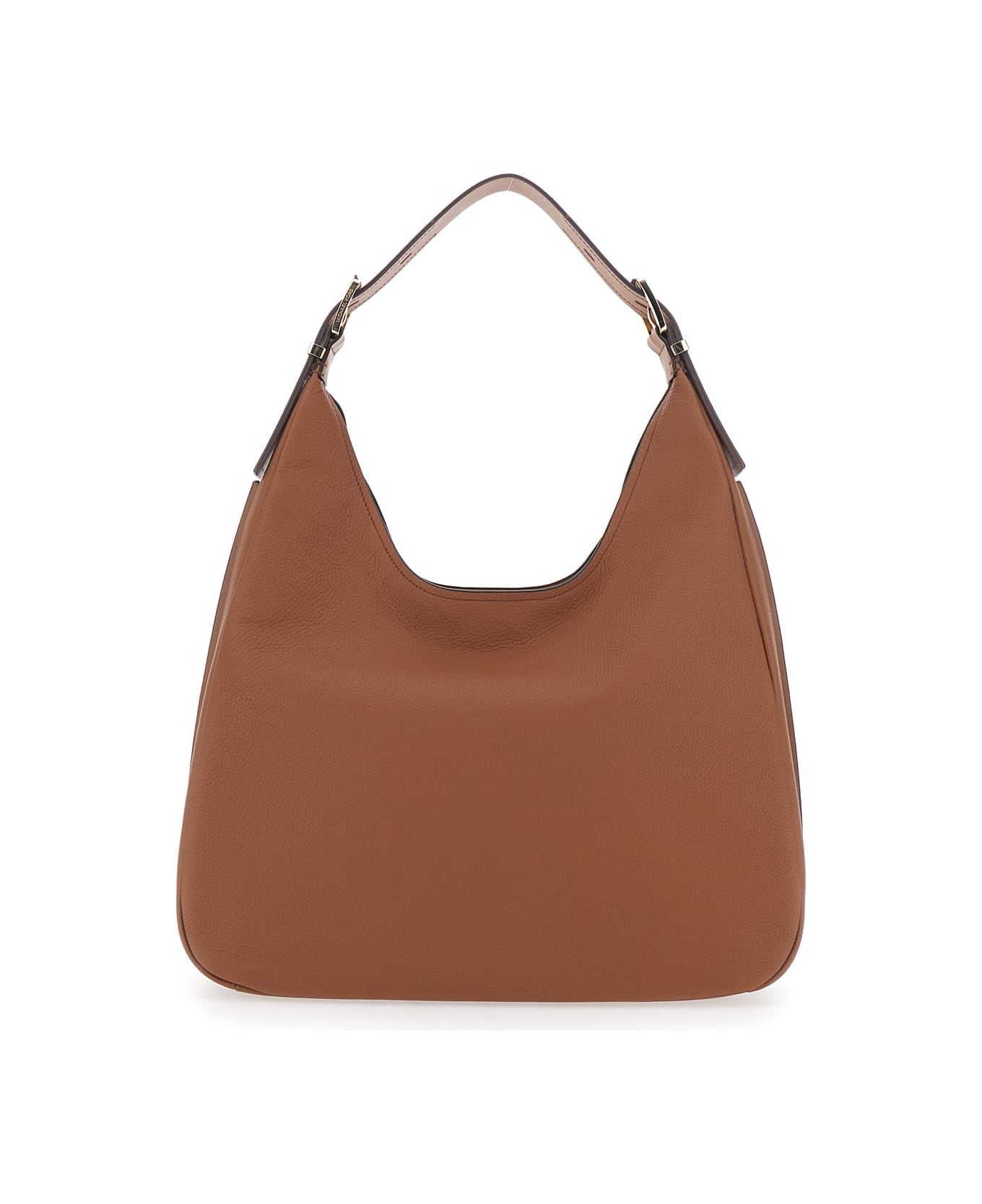 MICHAEL Michael Kors 'nolita Large' Brown Shoulder Bag With Logo Lettering On The Front In Leather Woman - Brown