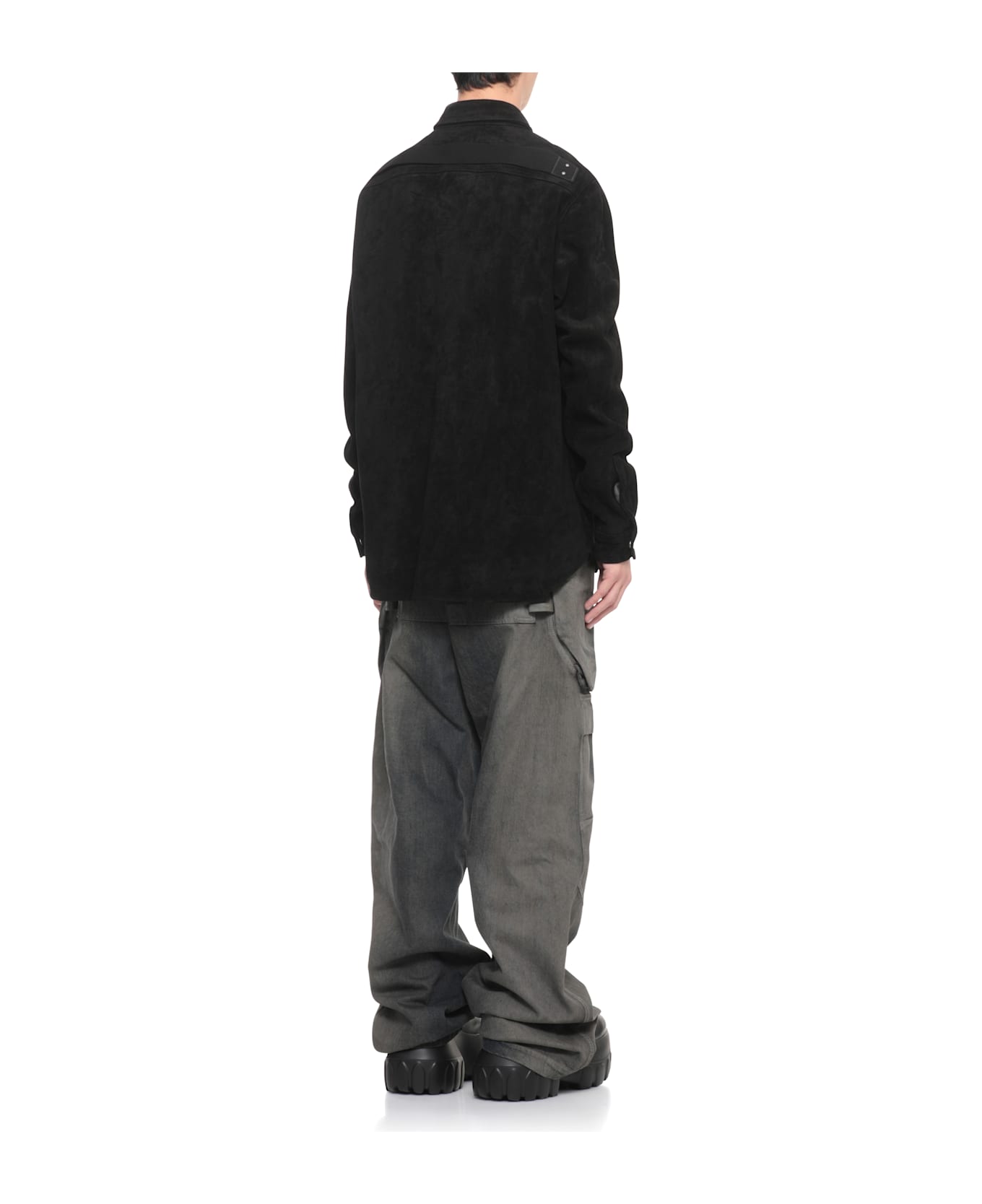 Rick Owens Outershirt Leather Jacket - Black