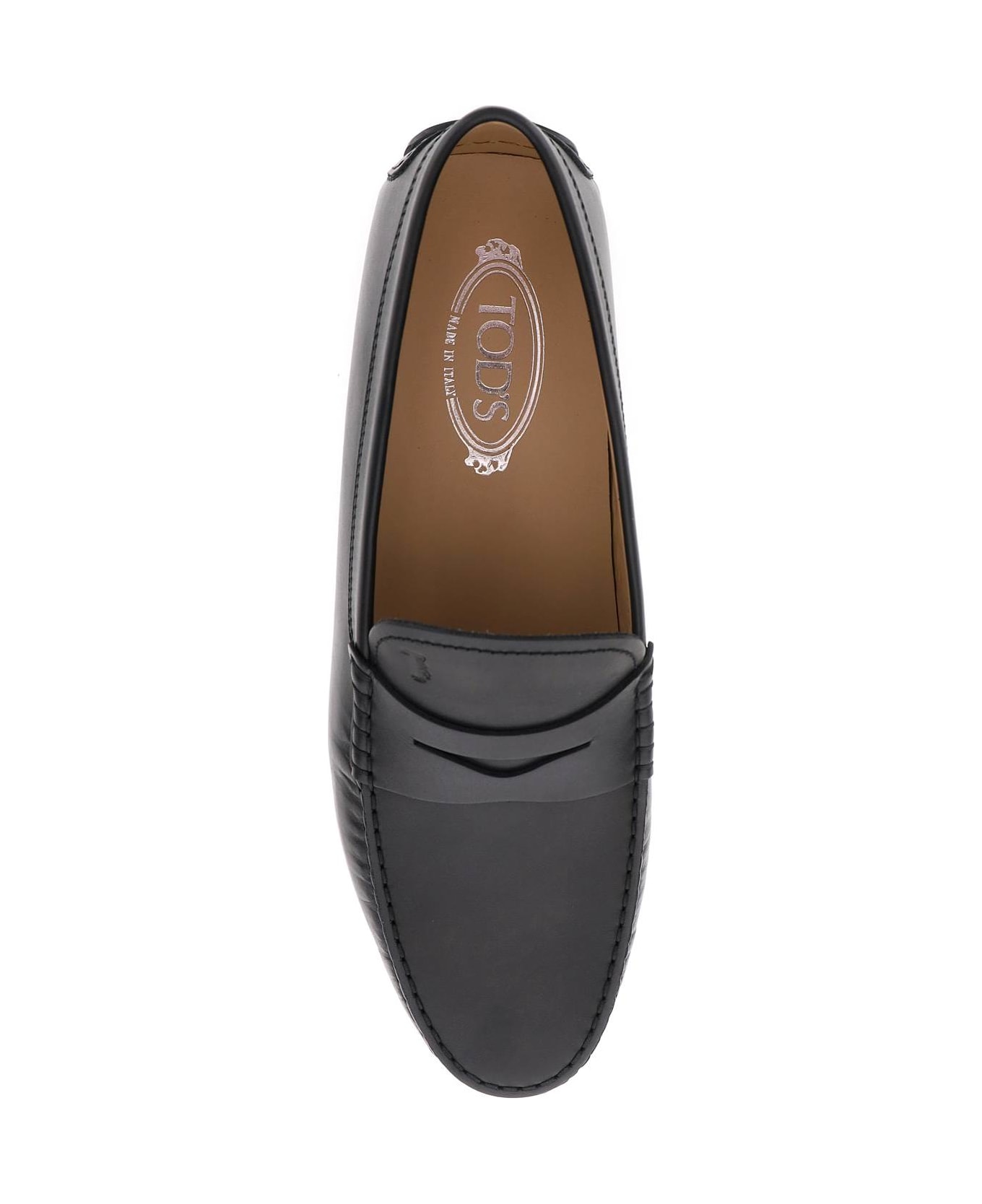 Tod's Leather Gommino Driver Loafers - Black ローファー＆デッキシューズ