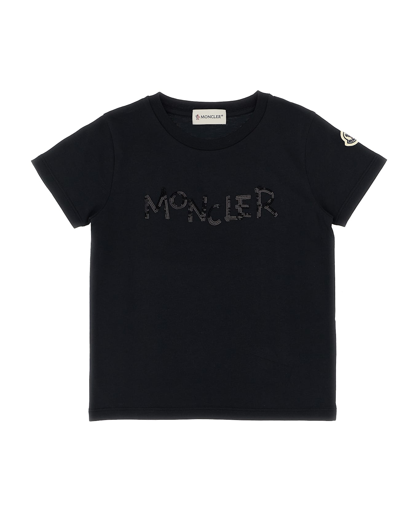 Moncler Sequins Logo T-shirt - Black  