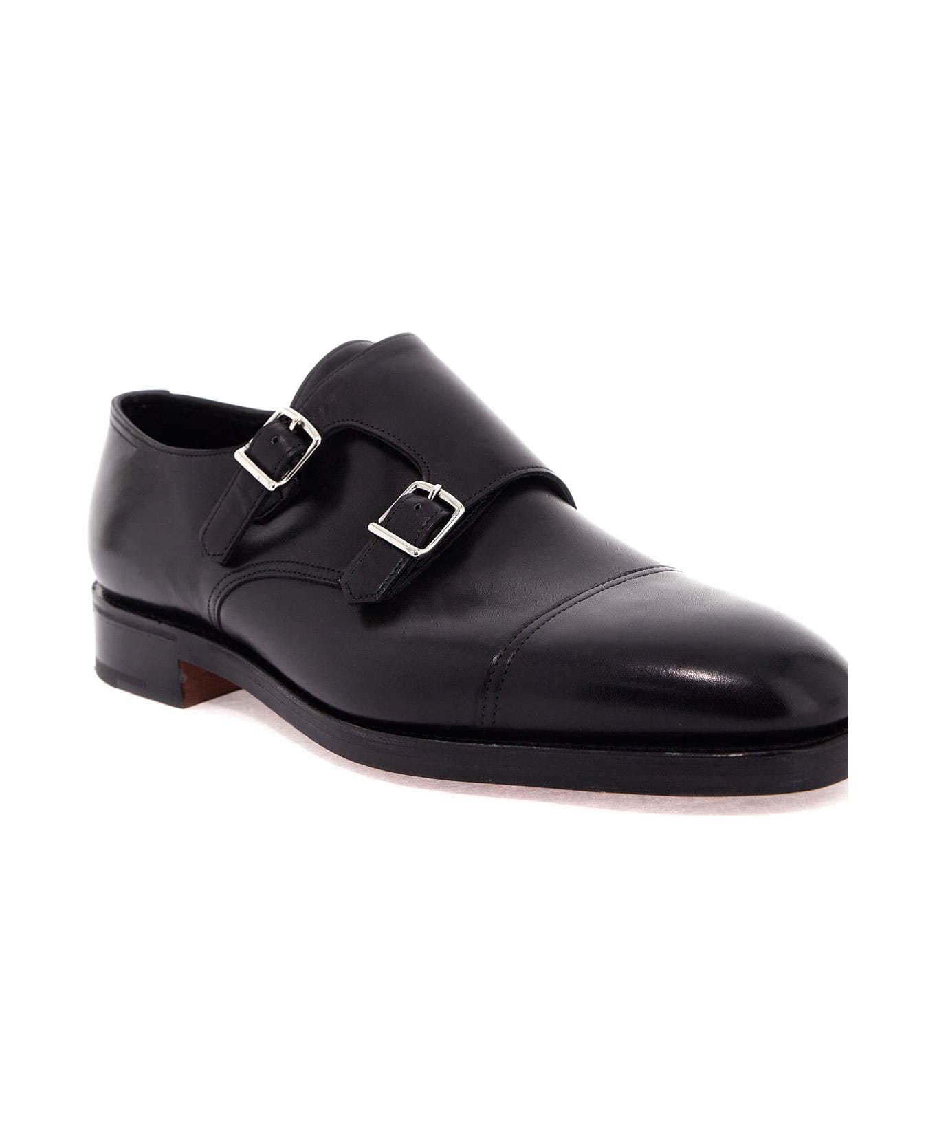 John Lobb William Monk Strap Loafers - BLACK (Black)