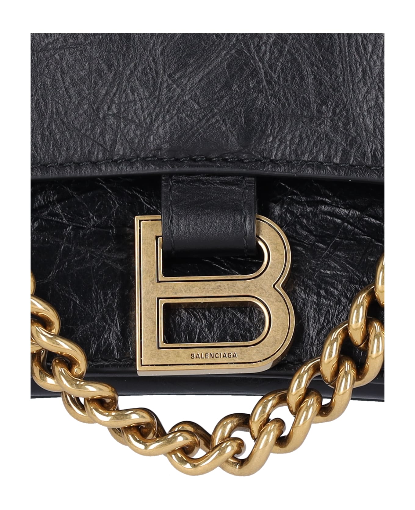 Balenciaga Crush Shoulder Bag - Black